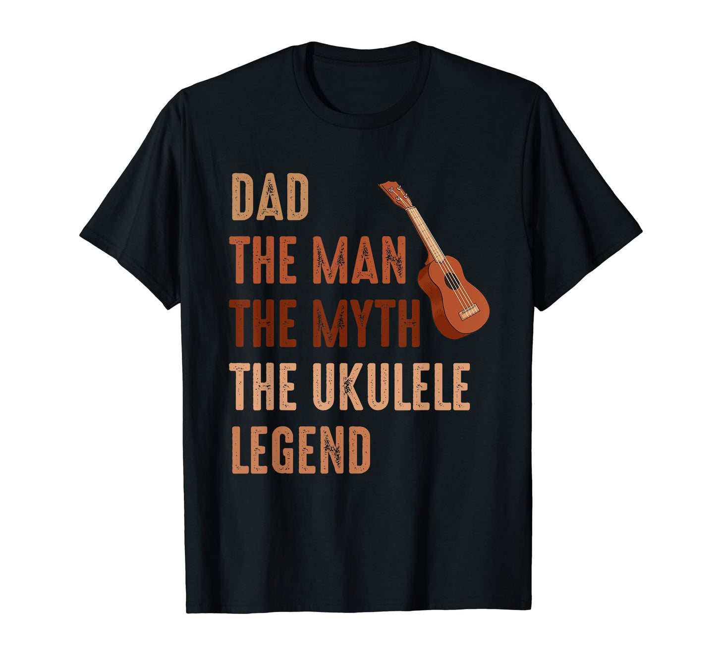 Dad Myth Ukulele Legend Ukulele Dad T-Shirt - Minimalist Print Unisex - T-Shirt, Sweatshirt, Hoodie