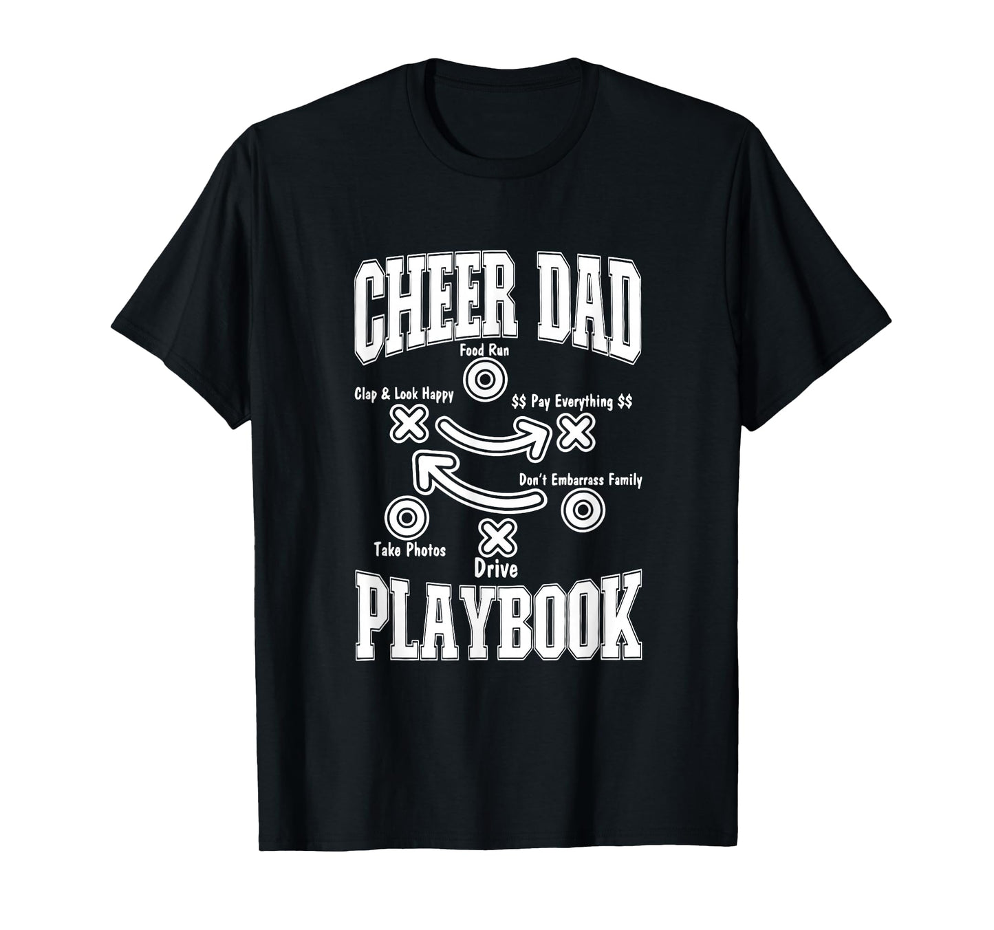Funny Cheer Dad Playbook T-Shirt - Minimalist Print Unisex - T-Shirt, Sweatshirt, Hoodie