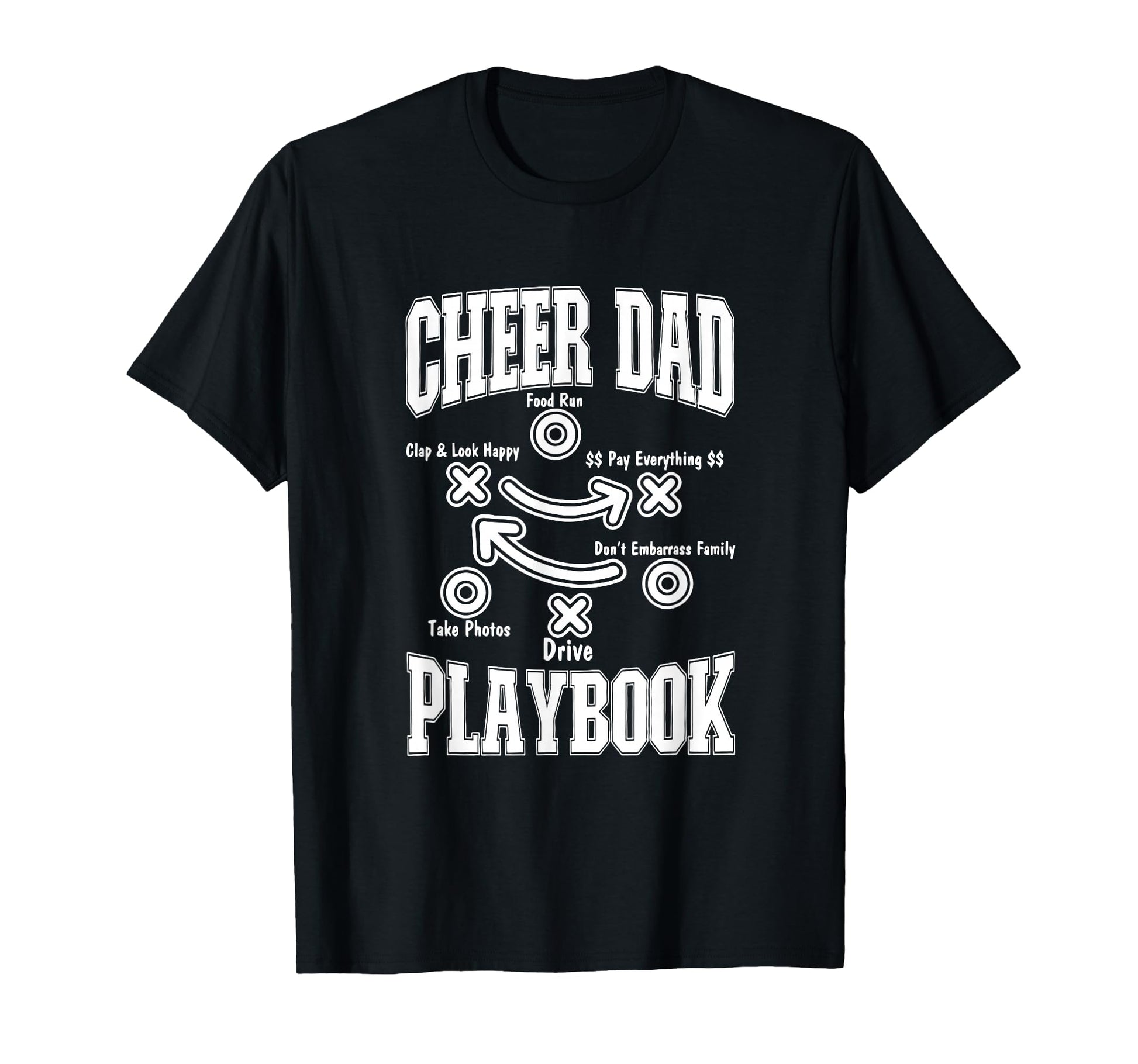 Funny Cheer Dad Playbook T-Shirt - Minimalist Print Unisex - T-Shirt, Sweatshirt, Hoodie