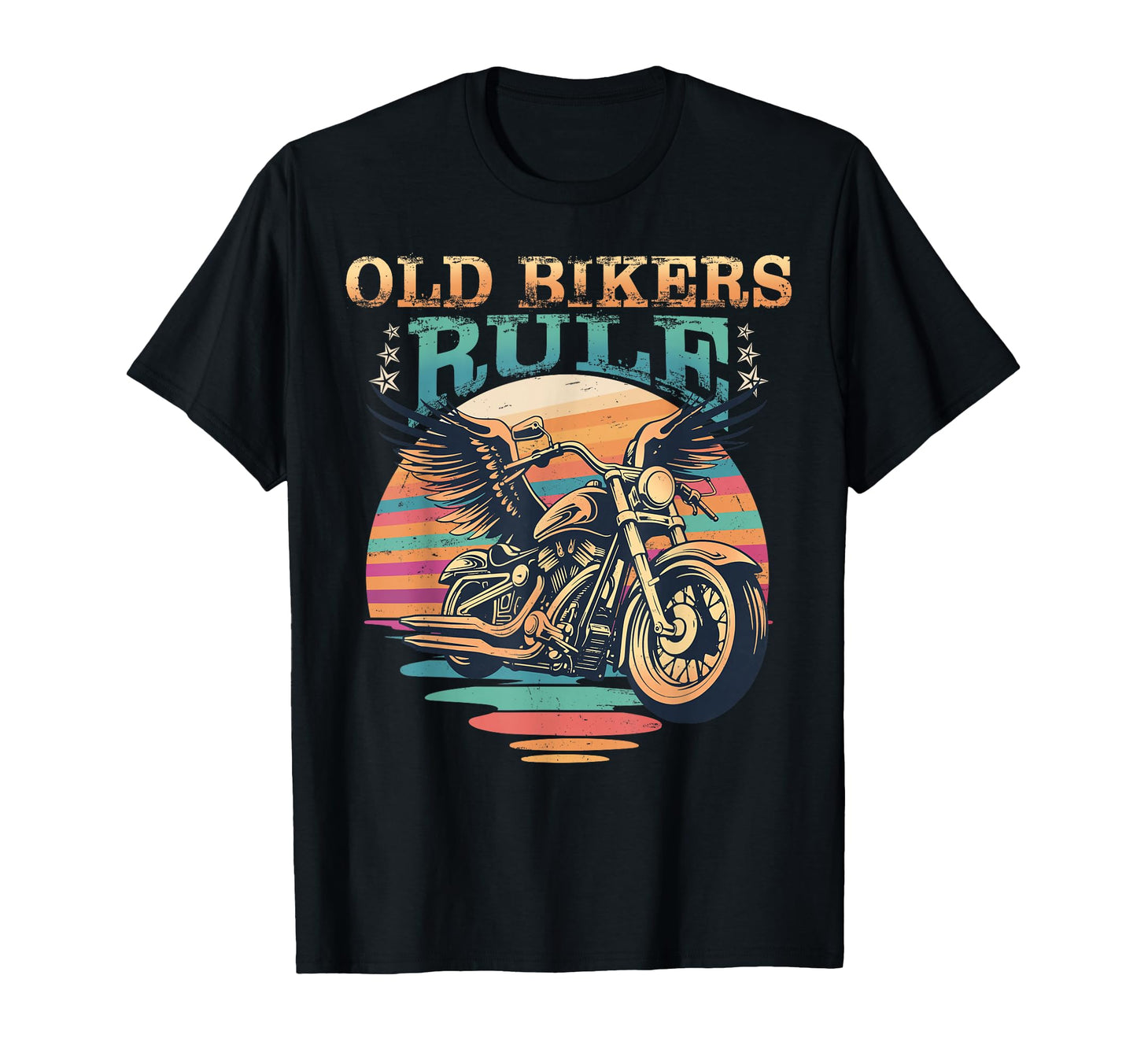 Old Bikers Rule Old Guys Motorcycle T-Shirt - Aesthetic Graphic Men Women - T-Shirt, Sweatshirt, Hoodie