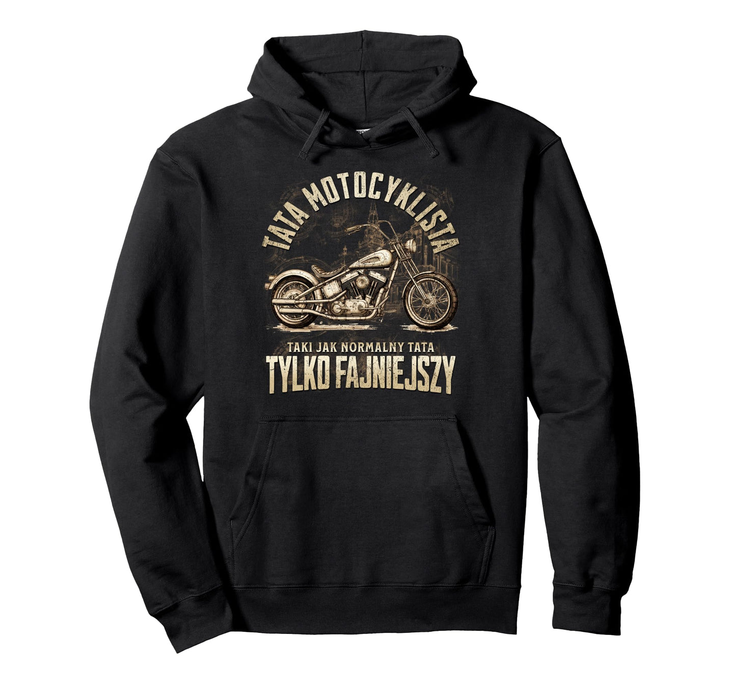 Najlepszy Tata Motocyklista Motocykl Hoodie - Trendy Graphic for Adults - T-Shirt, Sweatshirt, Hoodie