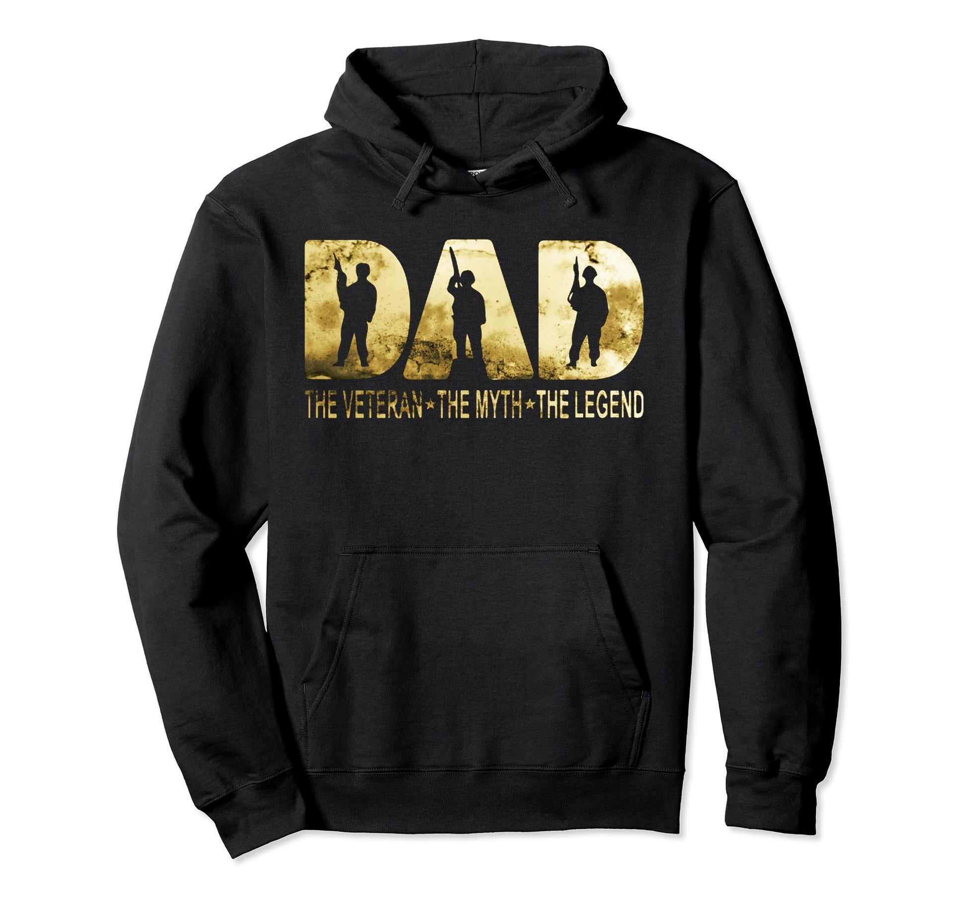Army Dad Veteran Myth Legend Hoodie - Fun Novelty Design for Adults - T-Shirt, Sweatshirt, Hoodie