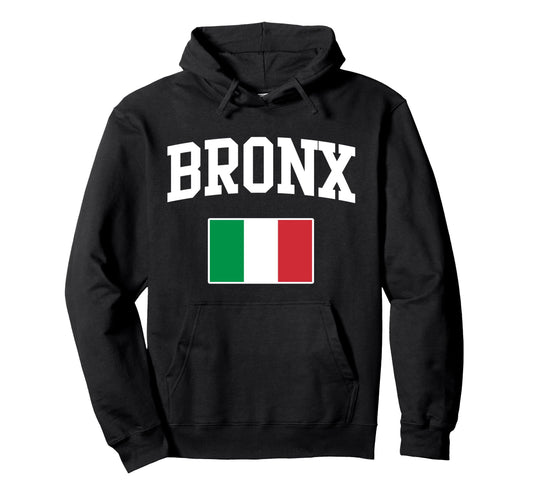 Bronx New York Italian Flag Italy Hoodie - Casual Everyday Wear for Adults - T-Shirt, Sweatshirt, Hoodie