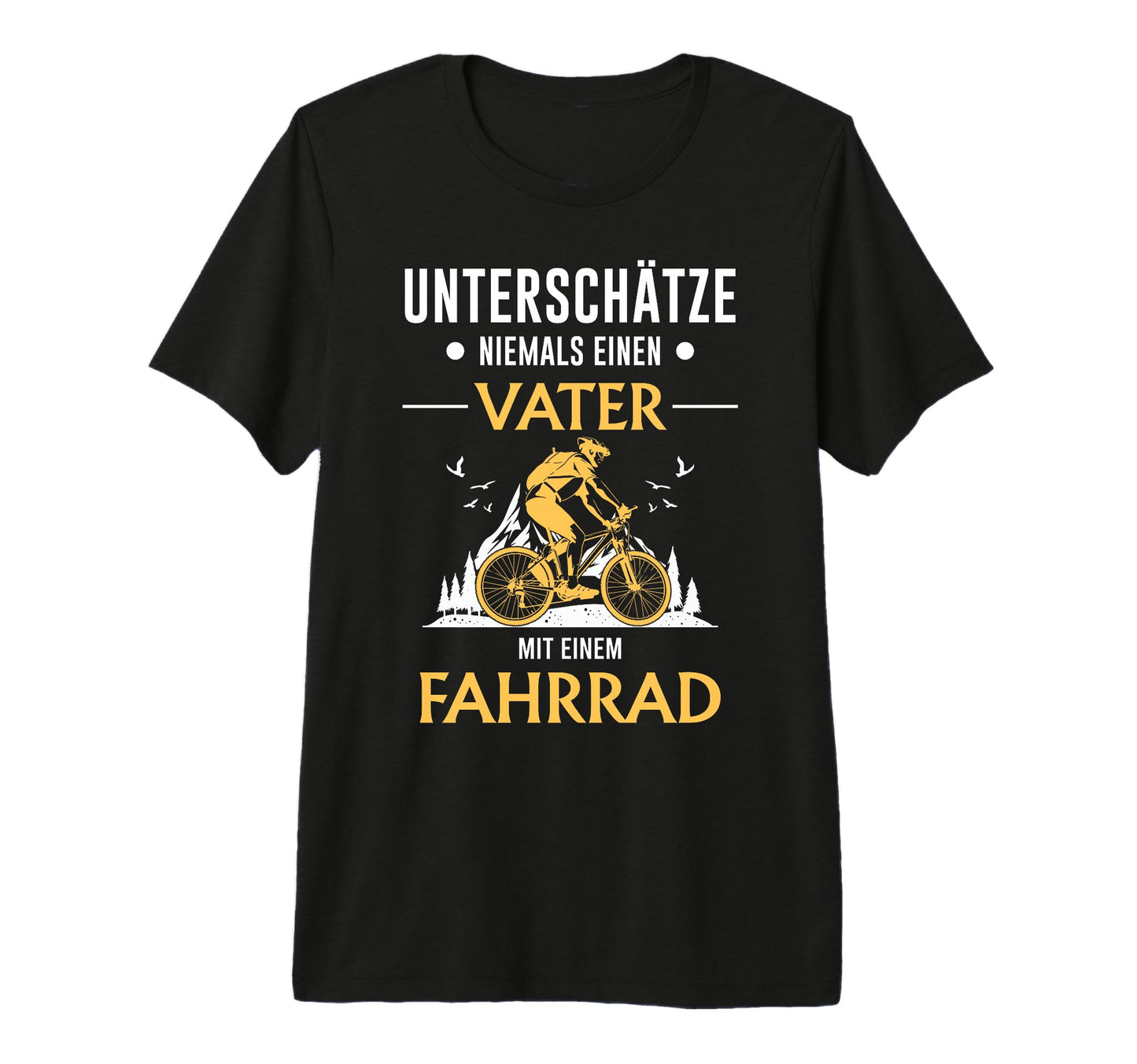 Never Underestimate Dad Bike Tri Blend T-Shirt - Unique Graphic for Adults - T-Shirt, Sweatshirt, Hoodie