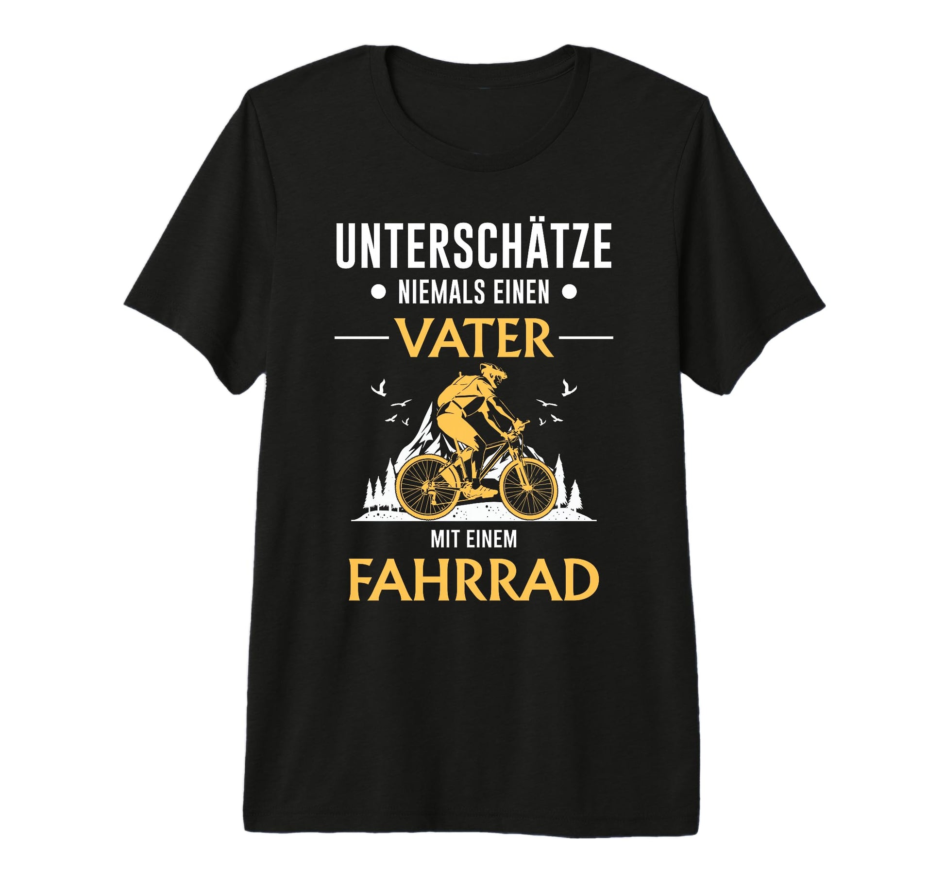 Never Underestimate Dad Bike Tri Blend T-Shirt - Unique Graphic for Adults - T-Shirt, Sweatshirt, Hoodie