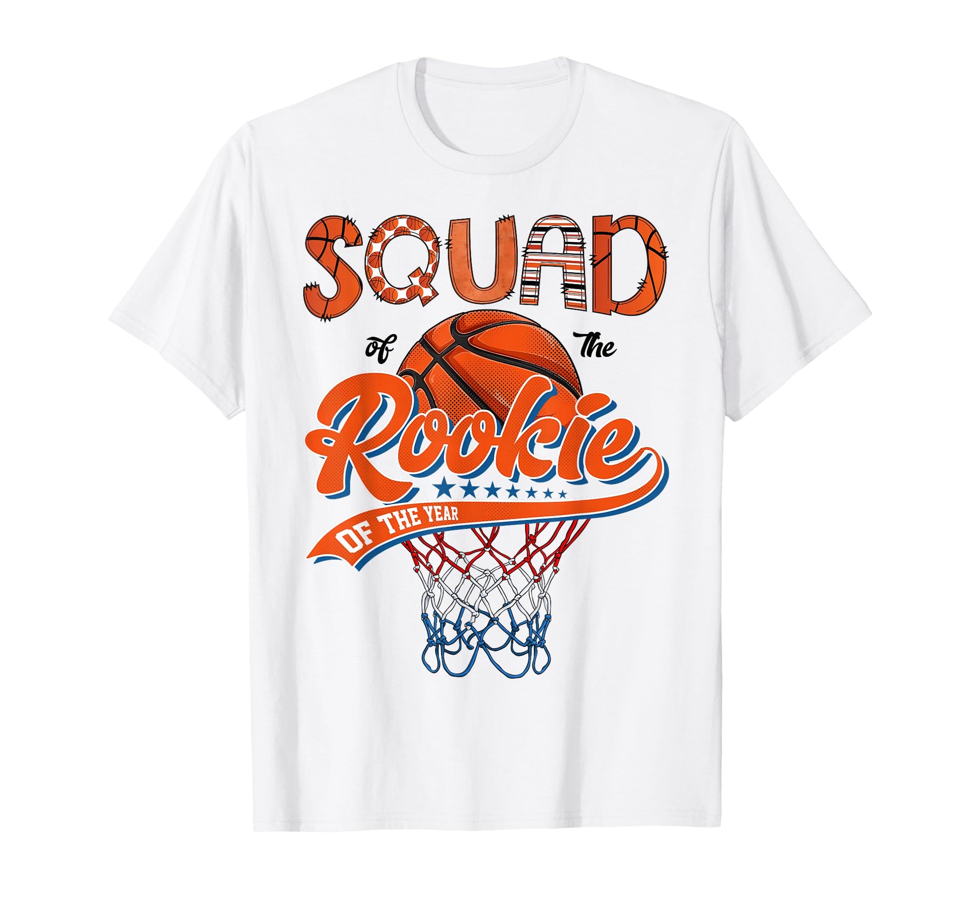 Squad Rookie 1St Basketball Birthday T-Shirt - Custom Art Print for Adults - T-Shirt, Sweatshirt, Hoodie