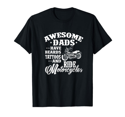 Awesome Dads Have Beards Tattoos T-Shirt - Custom Art Print for Adults - T-Shirt, Sweatshirt, Hoodie