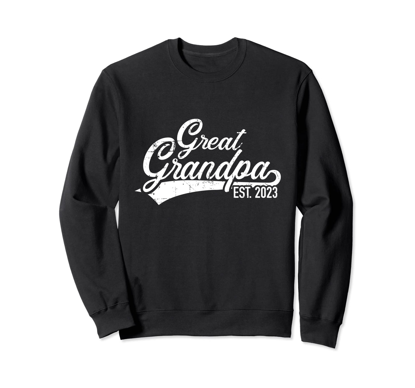 Great Grandpa Est 2023 Pregnancy Sweatshirt - Trendy Graphic for Adults - T-Shirt, Sweatshirt, Hoodie