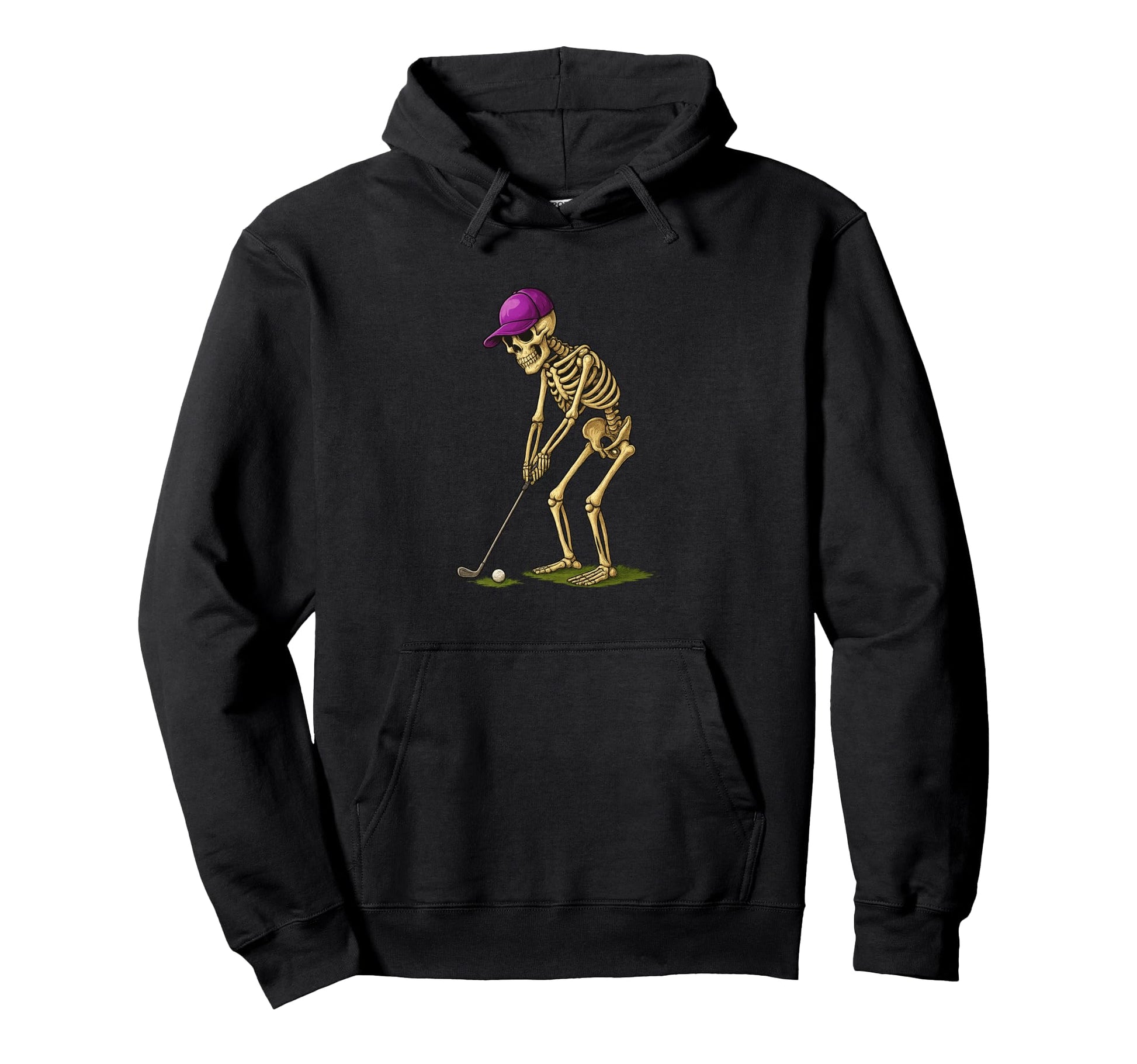 Funny Halloween Skeleton Playing Hoodie - Casual Everyday Wear for Adults - T-Shirt, Sweatshirt, Hoodie