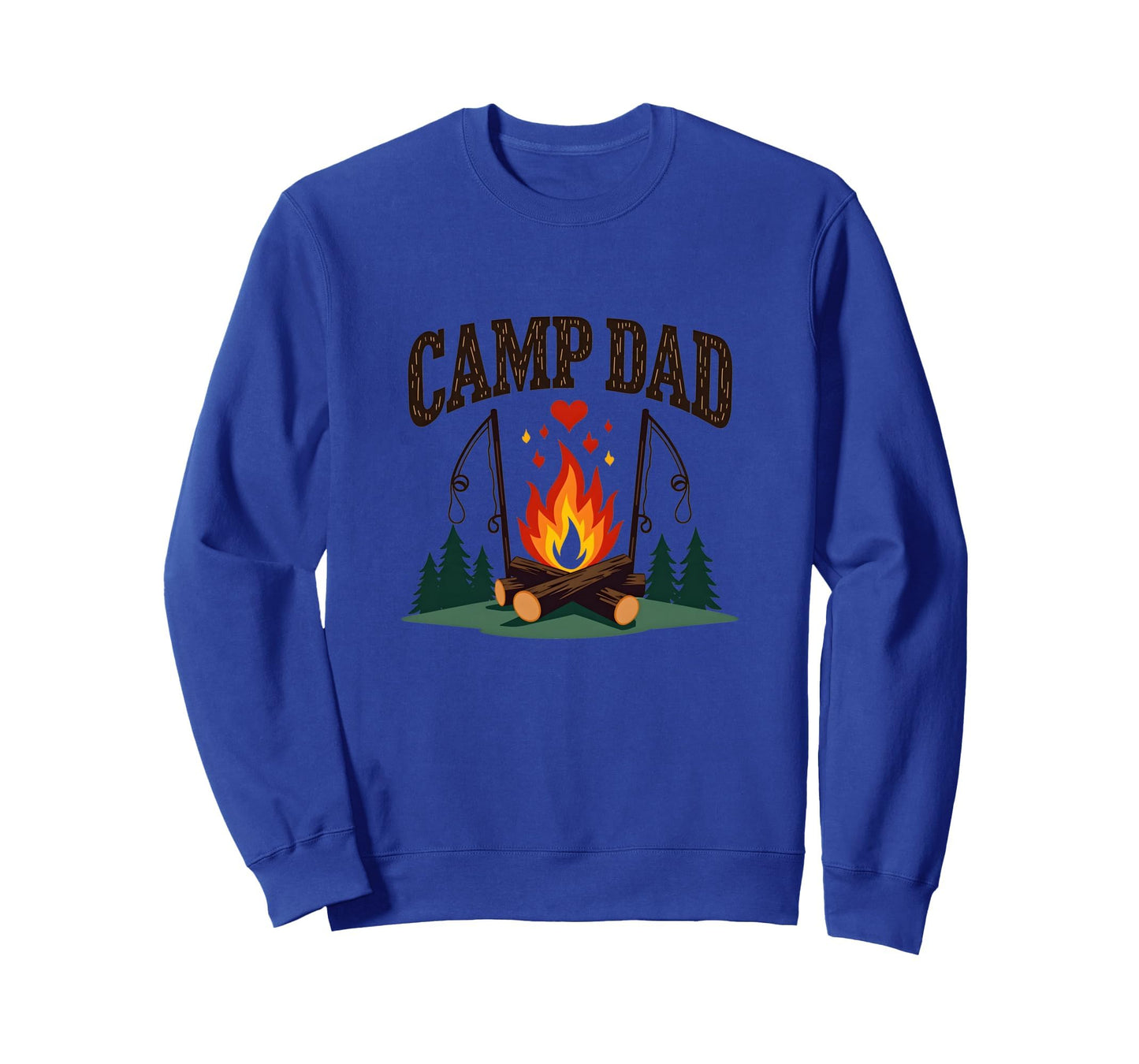 Camp Dad Outdoor Adventure Campfire Sweatshirt - Graphic Print Unisex - T-Shirt, Sweatshirt, Hoodie
