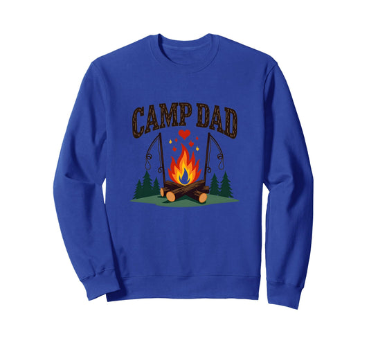 Camp Dad Outdoor Adventure Campfire Sweatshirt - Graphic Print Unisex - T-Shirt, Sweatshirt, Hoodie
