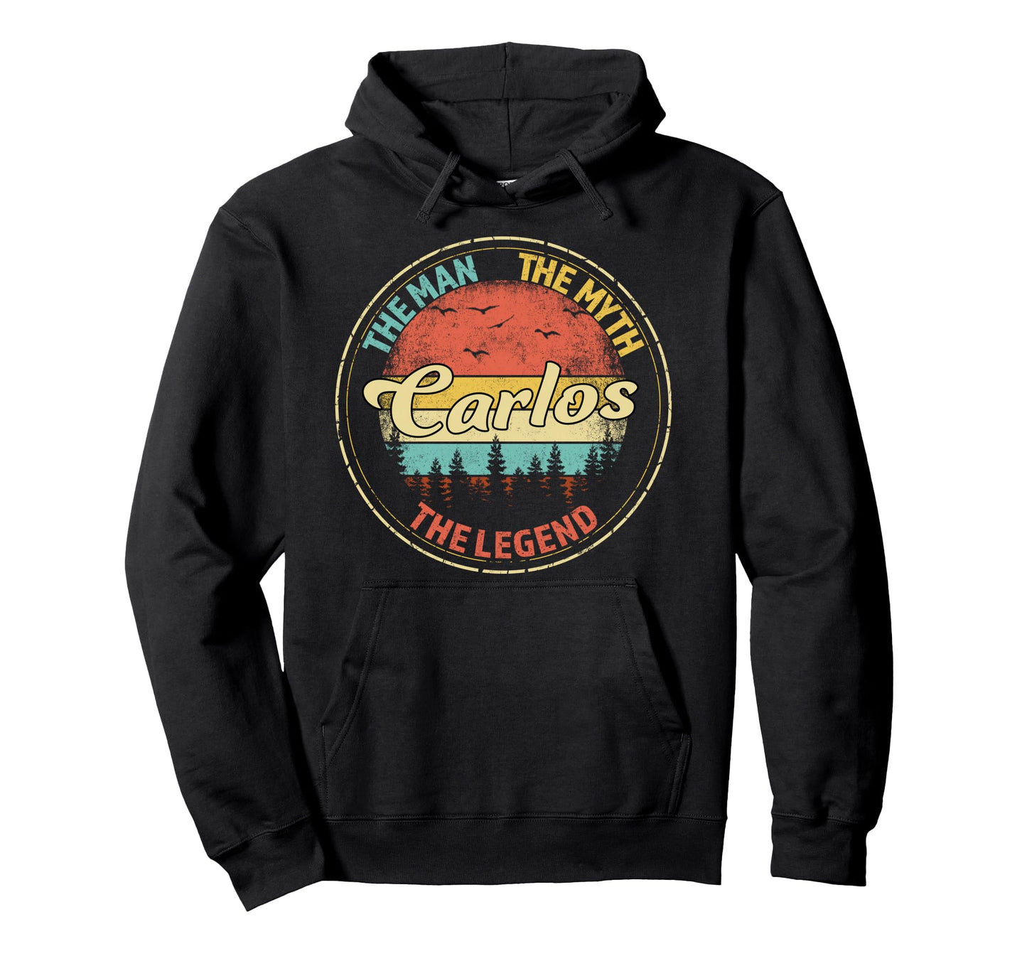 Carlos Myth Legend Personalized Name Hoodie - Aesthetic Graphic Men Women - T-Shirt, Sweatshirt, Hoodie