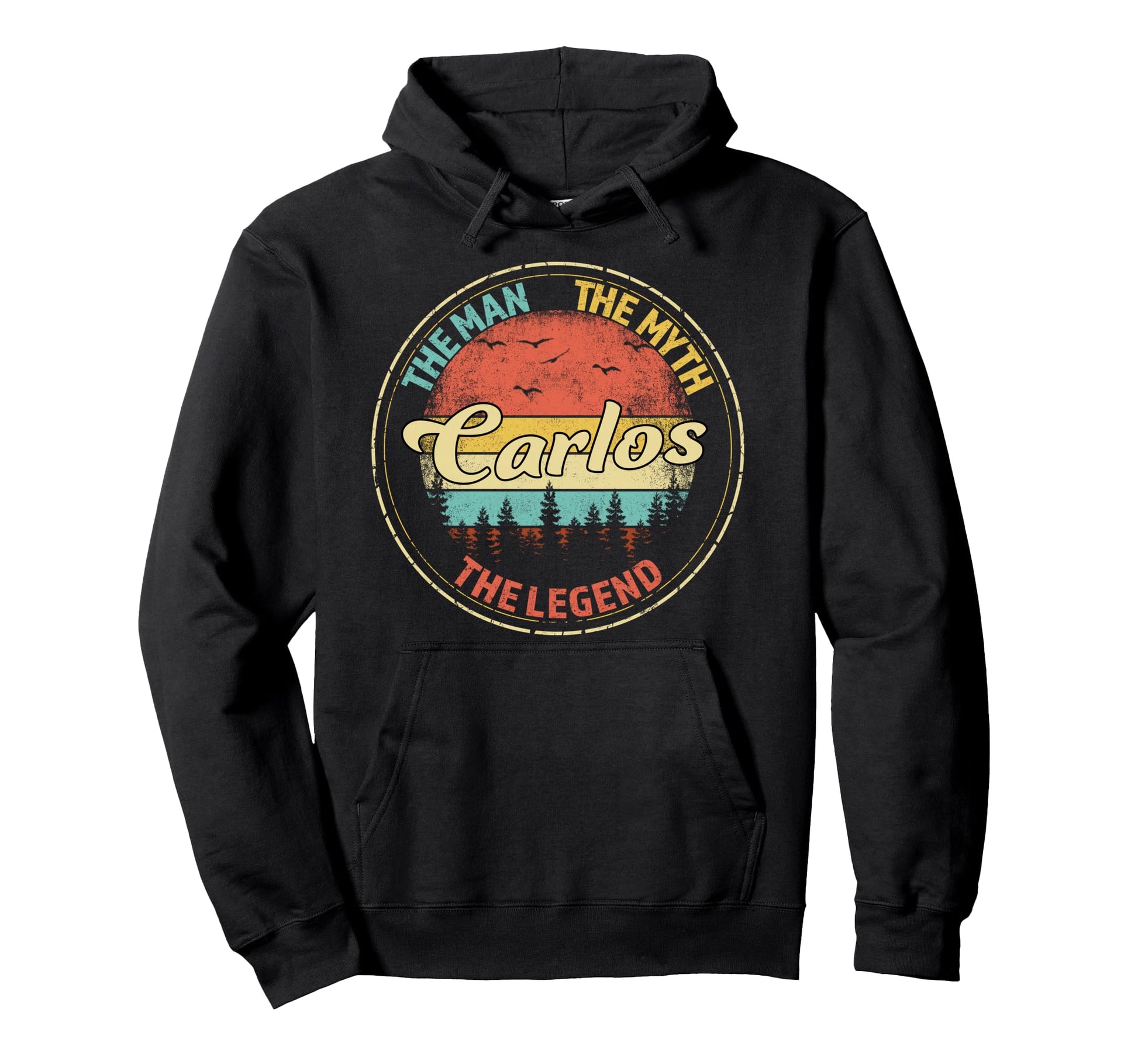 Carlos Myth Legend Personalized Name Hoodie - Aesthetic Graphic Men Women - T-Shirt, Sweatshirt, Hoodie