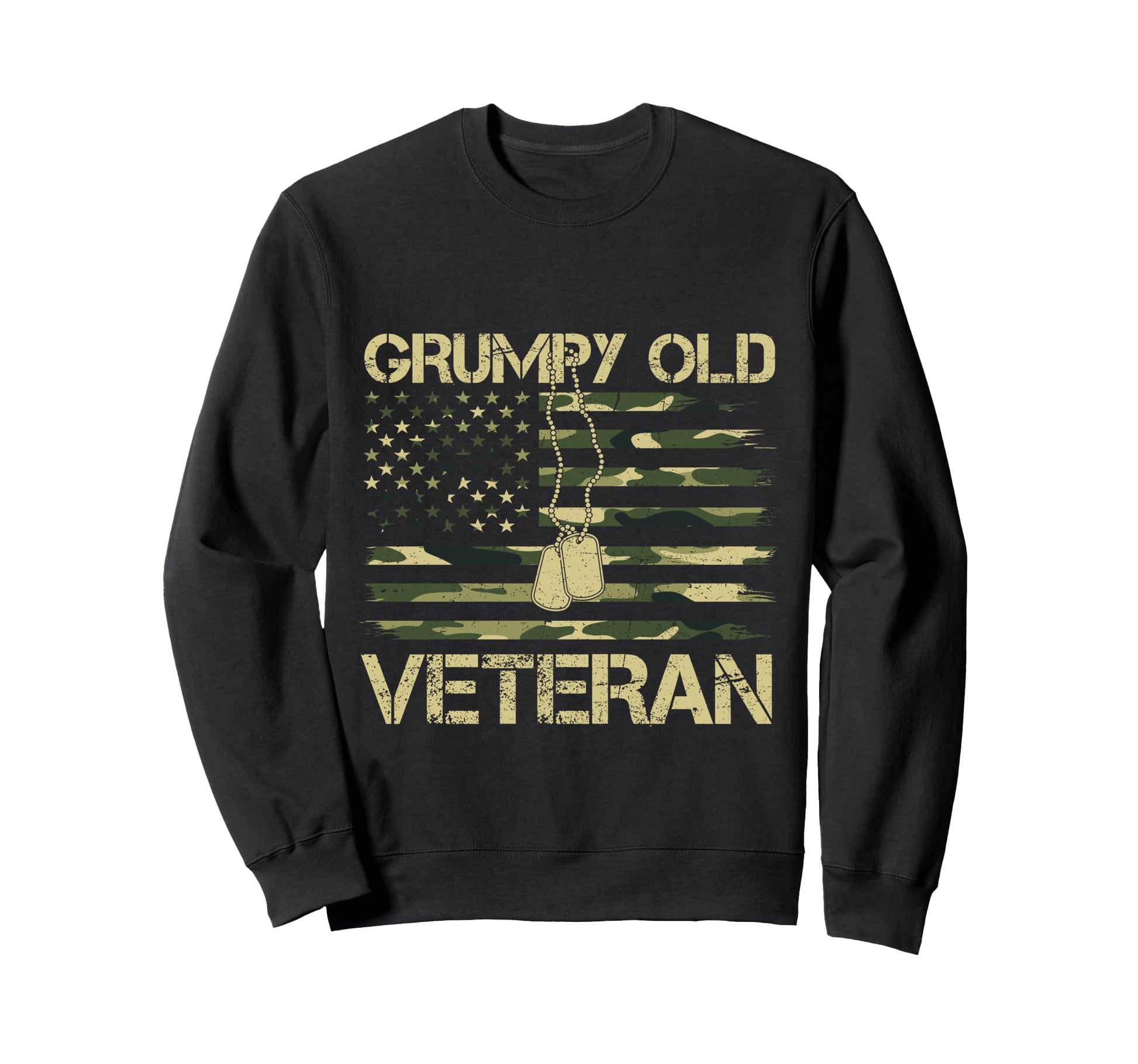 Patriotic Grumpy Old Veteran Sweatshirt - Fun Novelty Design for Adults - T-Shirt, Sweatshirt, Hoodie