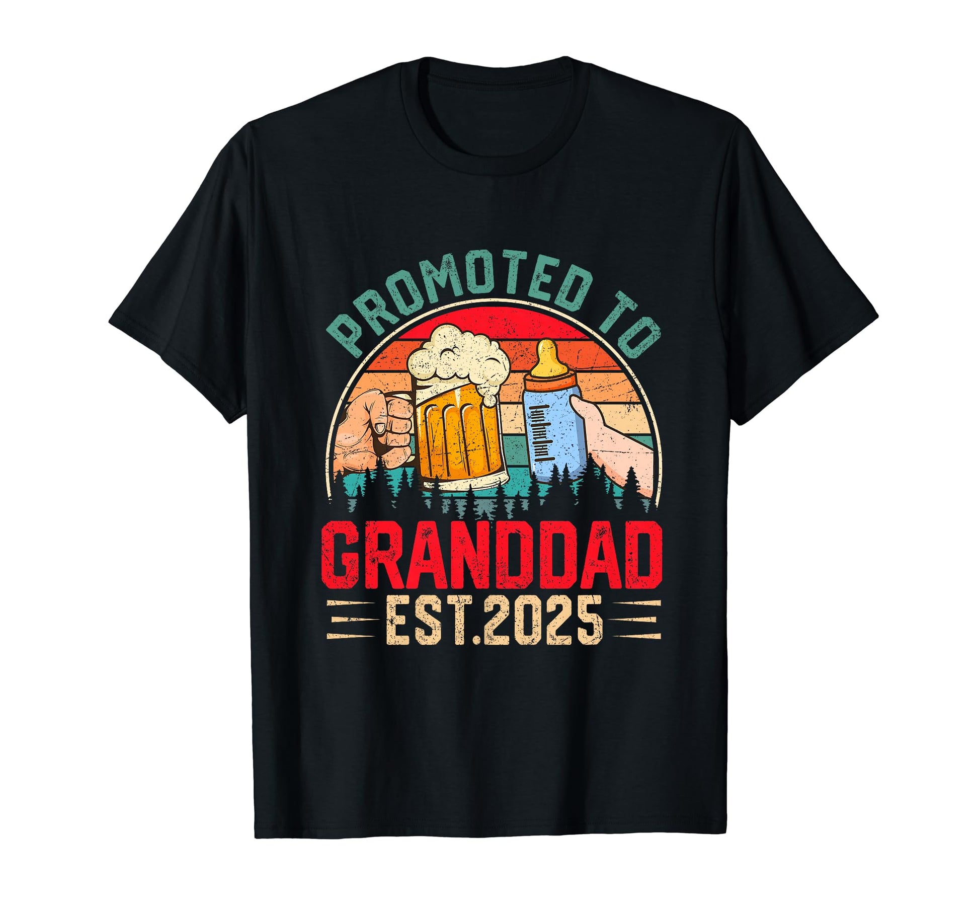 Grandpa To Be Promoted To Granddad Est T-Shirt - Streetwear Style Unisex - T-Shirt, Sweatshirt, Hoodie