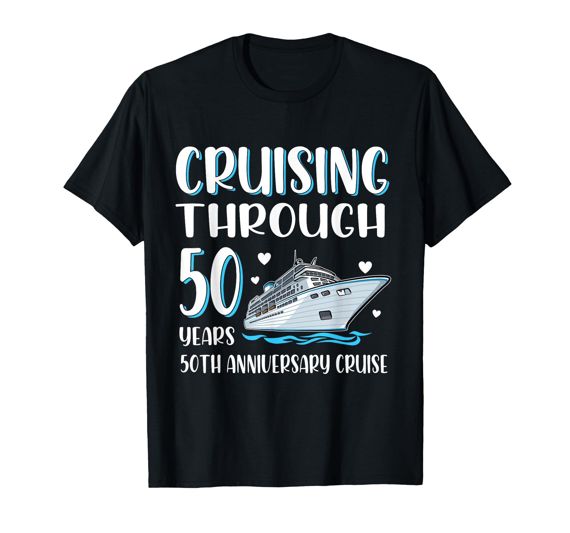 Cruising Through 50 Years 50Th T-Shirt - Minimalist Print Men Women - T-Shirt, Sweatshirt, Hoodie