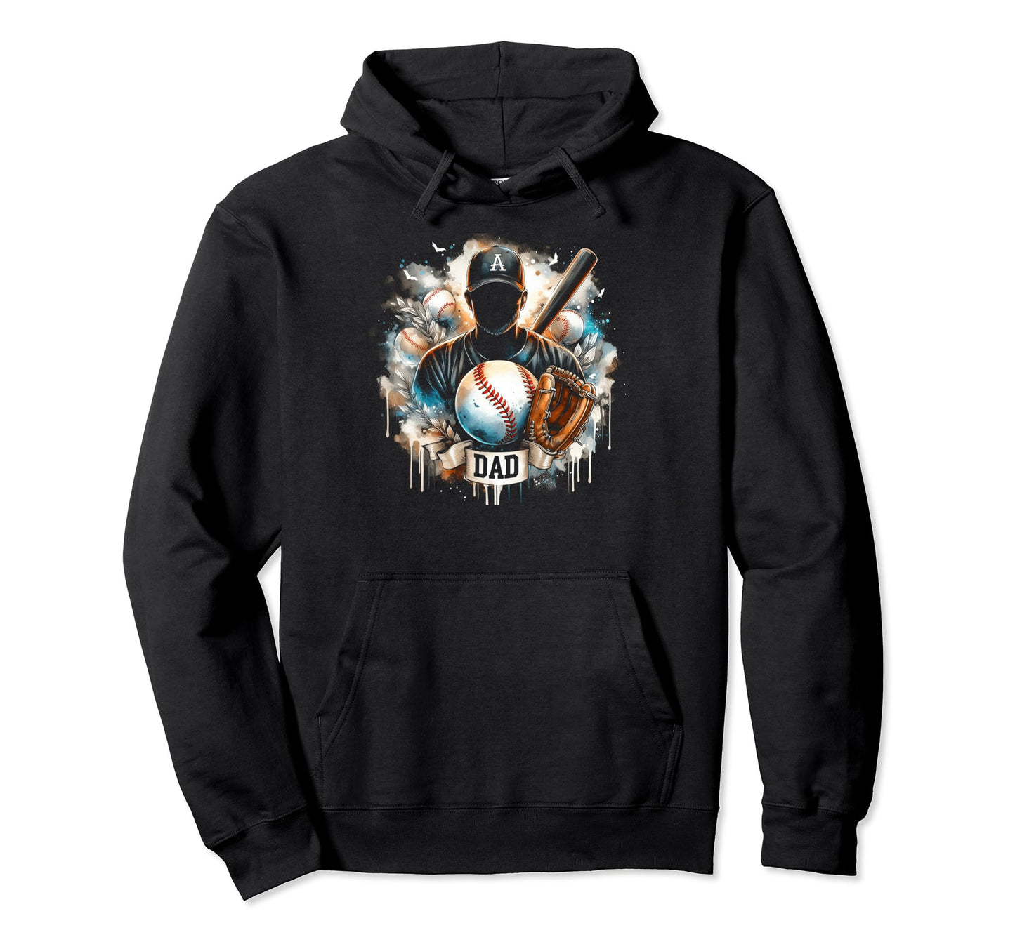 Baseball Dad Fathers Day Hoodie - Novelty Apparel Unisex - T-Shirt, Sweatshirt, Hoodie