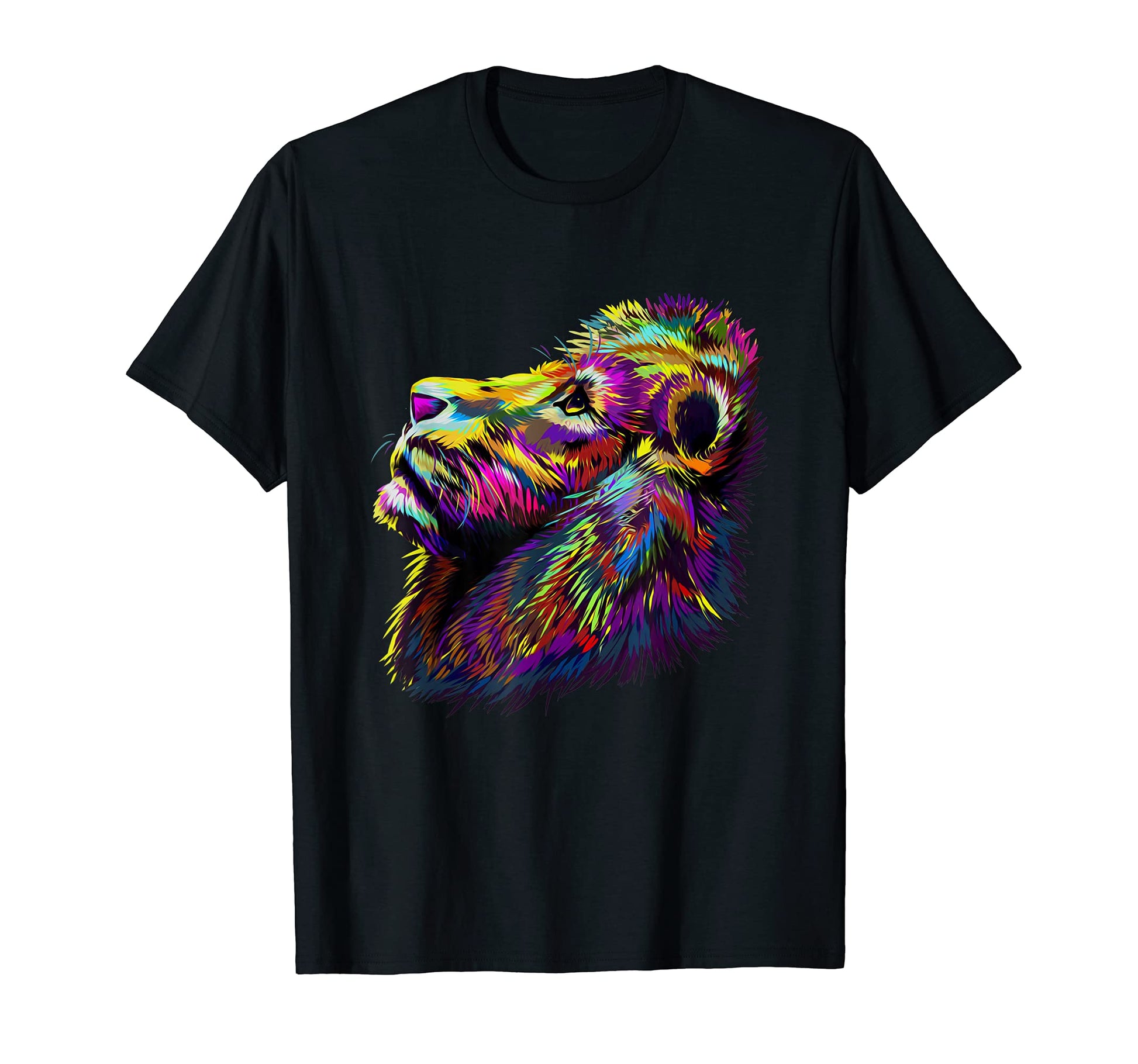 Colorful Lion Head Pop Art T-Shirt - Aesthetic Graphic Men Women - T-Shirt, Sweatshirt, Hoodie