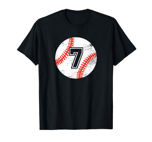 Baseball Player 7 Baseball Mom Dad T-Shirt - Casual Everyday Wear Unisex - T-Shirt, Sweatshirt, Hoodie