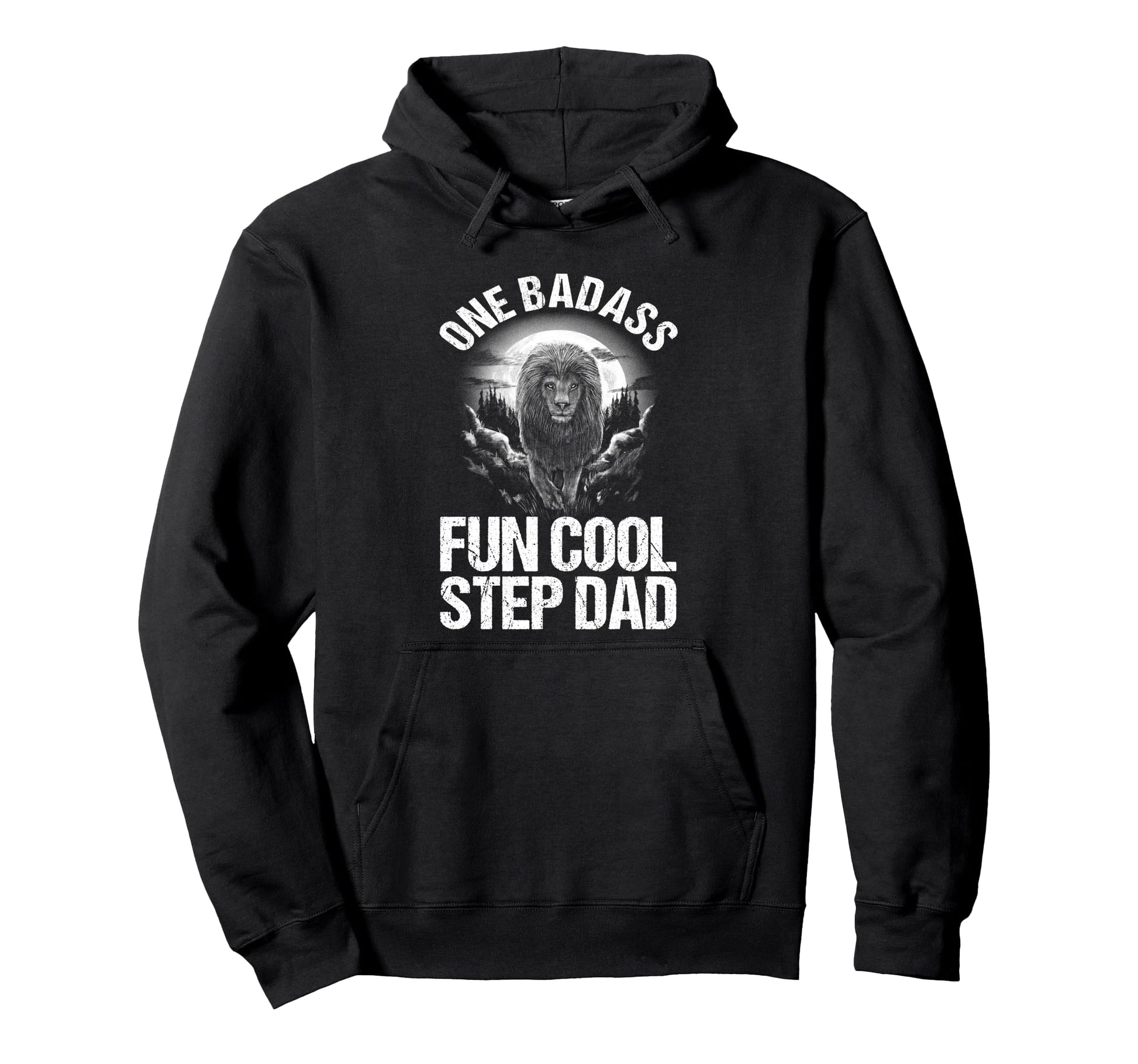 One Badass Fun Step Dad Step Dad Hoodie - Minimalist Print for Adults - T-Shirt, Sweatshirt, Hoodie