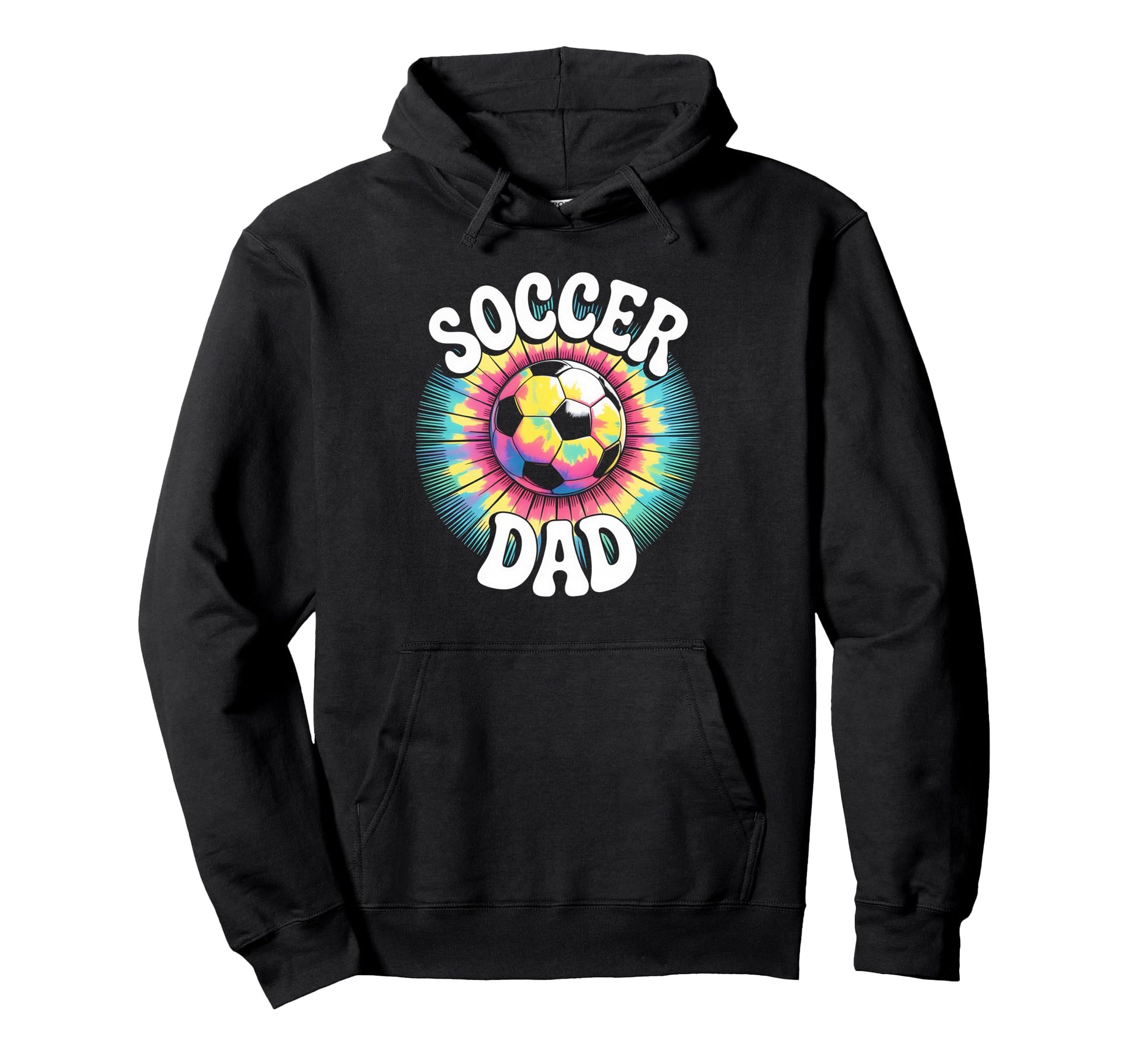 Soccer Dad Tie Dye Spirit Family Hoodie - Fun Novelty Design Men Women - T-Shirt, Sweatshirt, Hoodie