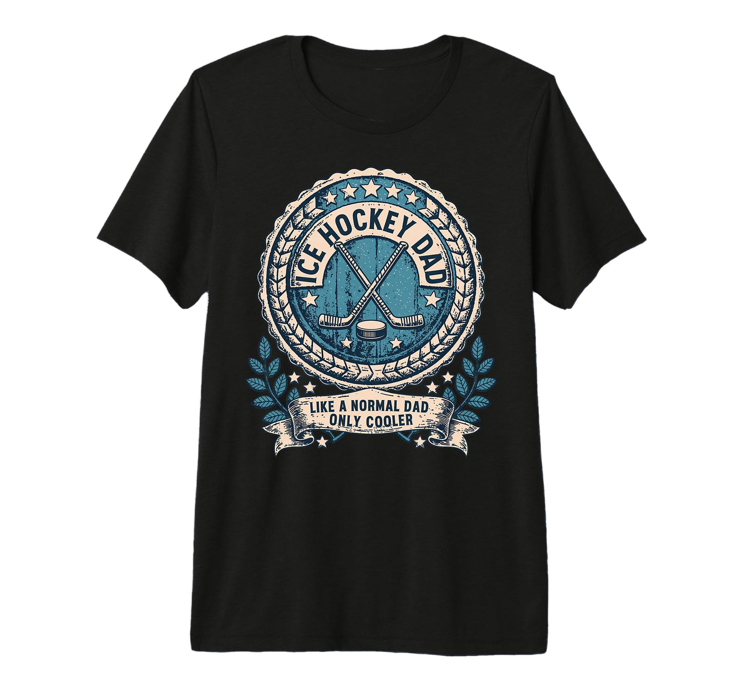 Mens Usa Ice Hockey Dad Like Normal Dad T-Shirt - Custom Art Print Unisex - T-Shirt, Sweatshirt, Hoodie