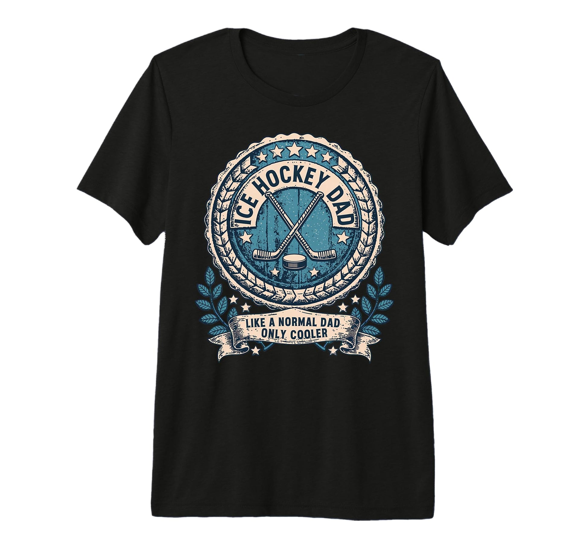 Mens Usa Ice Hockey Dad Like Normal Dad T-Shirt - Custom Art Print Unisex - T-Shirt, Sweatshirt, Hoodie