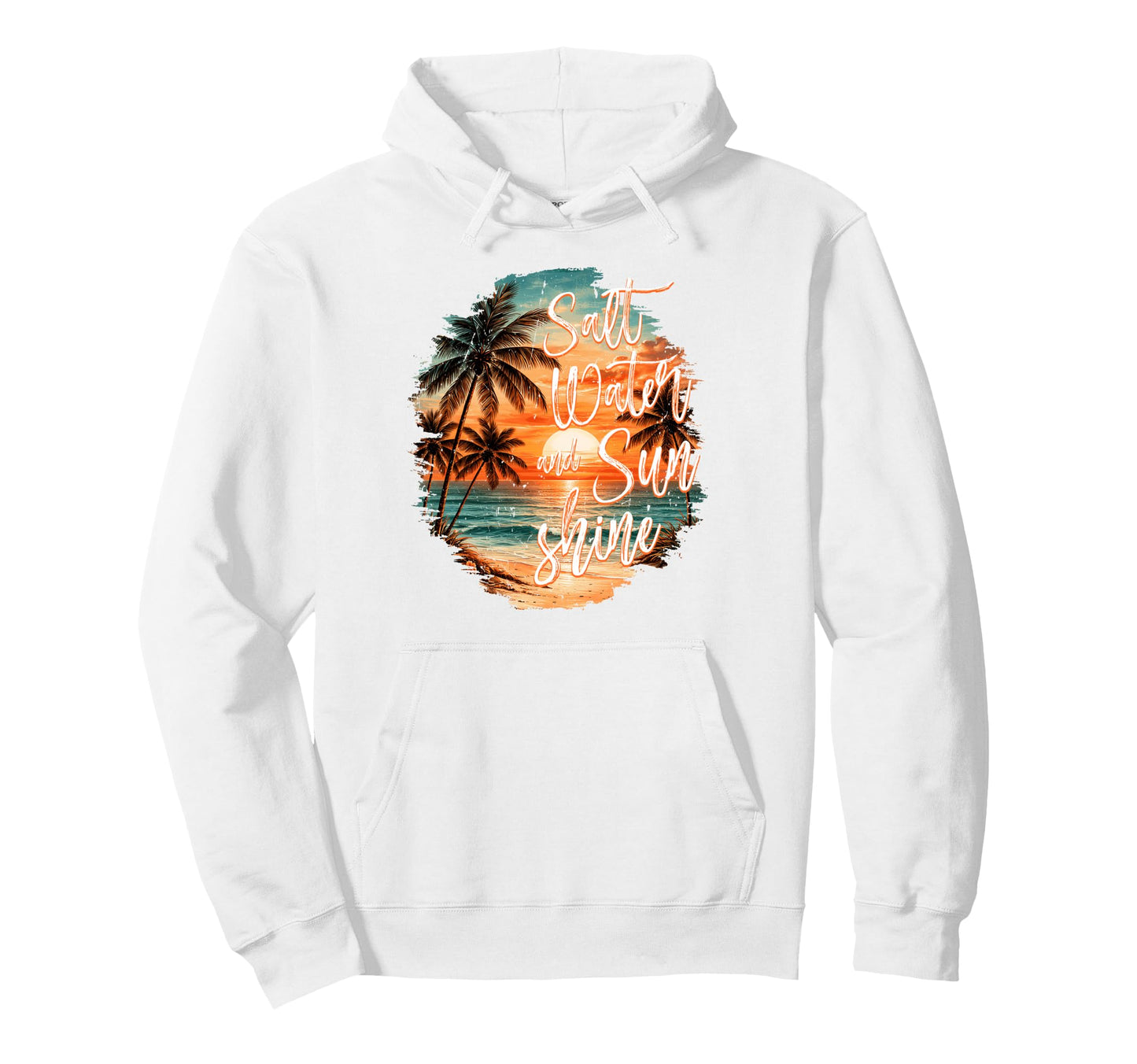 Salt Water And Sunshine Beach Sunset Hoodie - Aesthetic Graphic for Adults - T-Shirt, Sweatshirt, Hoodie