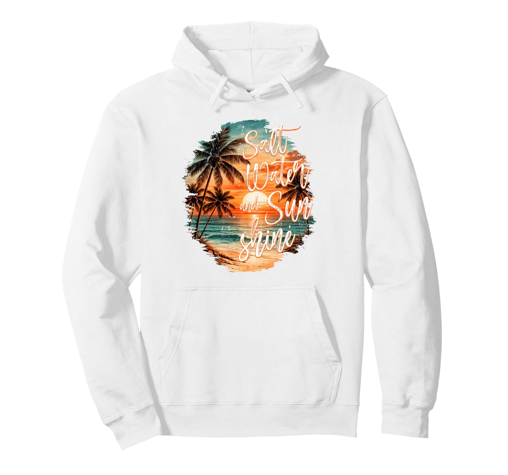 Salt Water And Sunshine Beach Sunset Hoodie - Aesthetic Graphic for Adults - T-Shirt, Sweatshirt, Hoodie