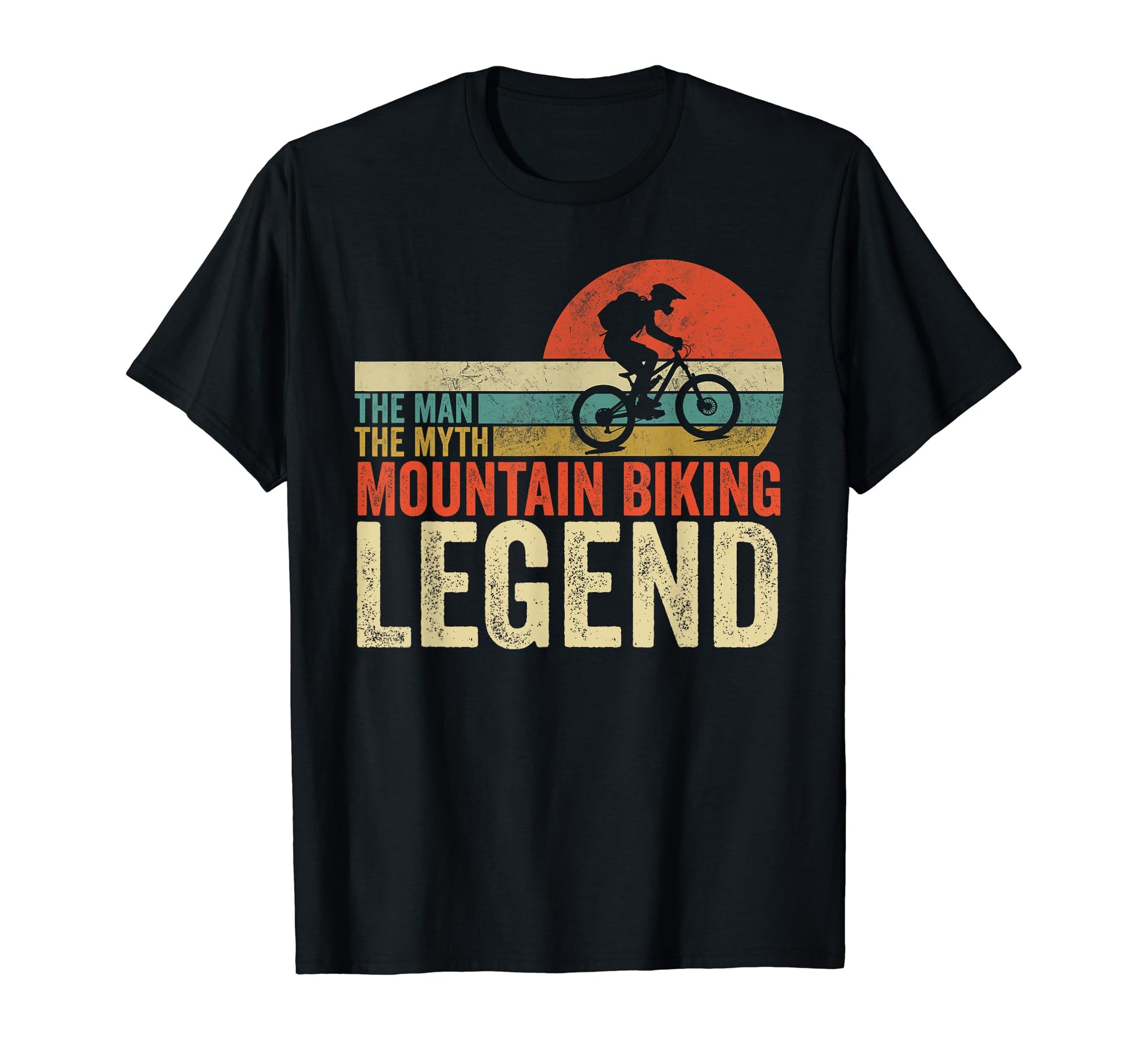 Myth Legend Funny Mountain Biking Dad T-Shirt - Minimalist Print for Adults - T-Shirt, Sweatshirt, Hoodie