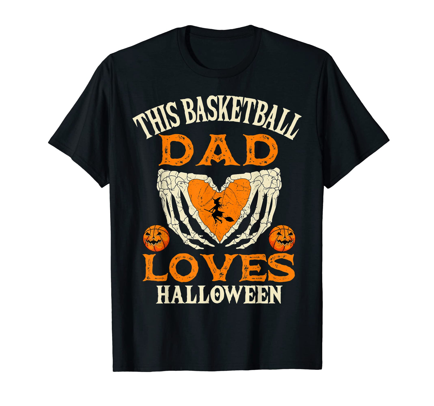Halloween Basketball Dad Spooky T-Shirt - Custom Art Print Men Women - T-Shirt, Sweatshirt, Hoodie