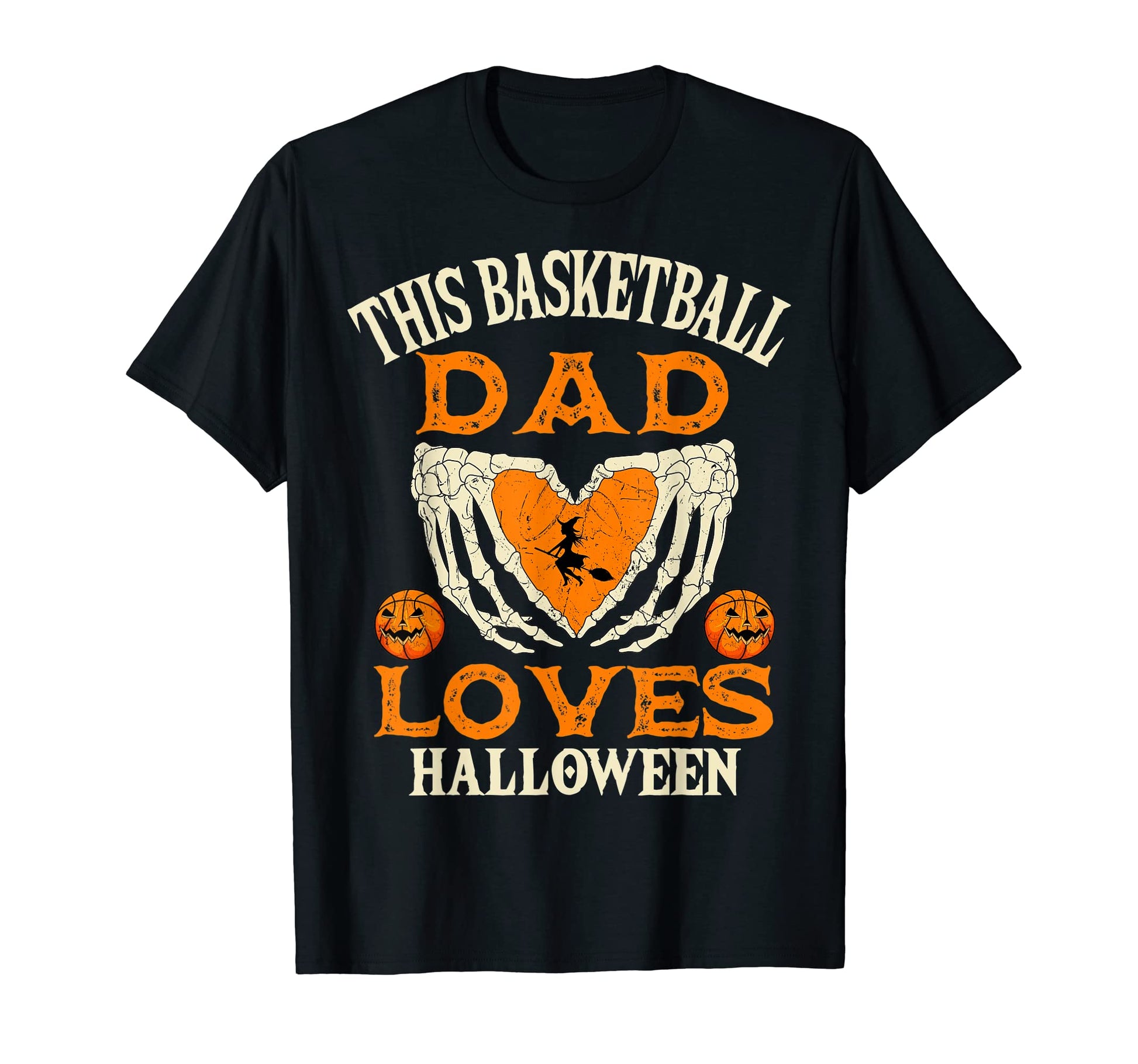 Halloween Basketball Dad Spooky T-Shirt - Custom Art Print Men Women - T-Shirt, Sweatshirt, Hoodie