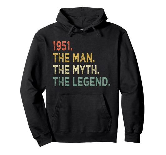 1951 75Th Birthday 75 Years Old Hoodie - Graphic Print for Adults - T-Shirt, Sweatshirt, Hoodie