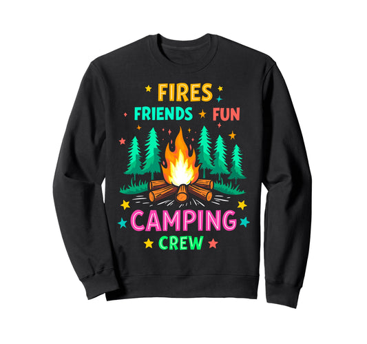 Camping Crew Group Matching Funny Hiking Sweatshirt - Graphic Print Unisex - T-Shirt, Sweatshirt, Hoodie