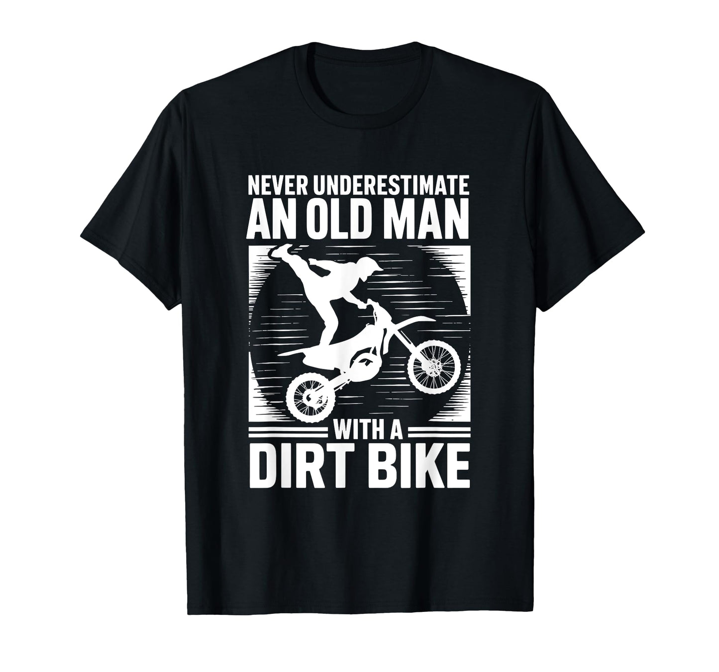 Dirt Bike Art Grandpa Dad Dirtbike T-Shirt - Minimalist Print Men Women - T-Shirt, Sweatshirt, Hoodie
