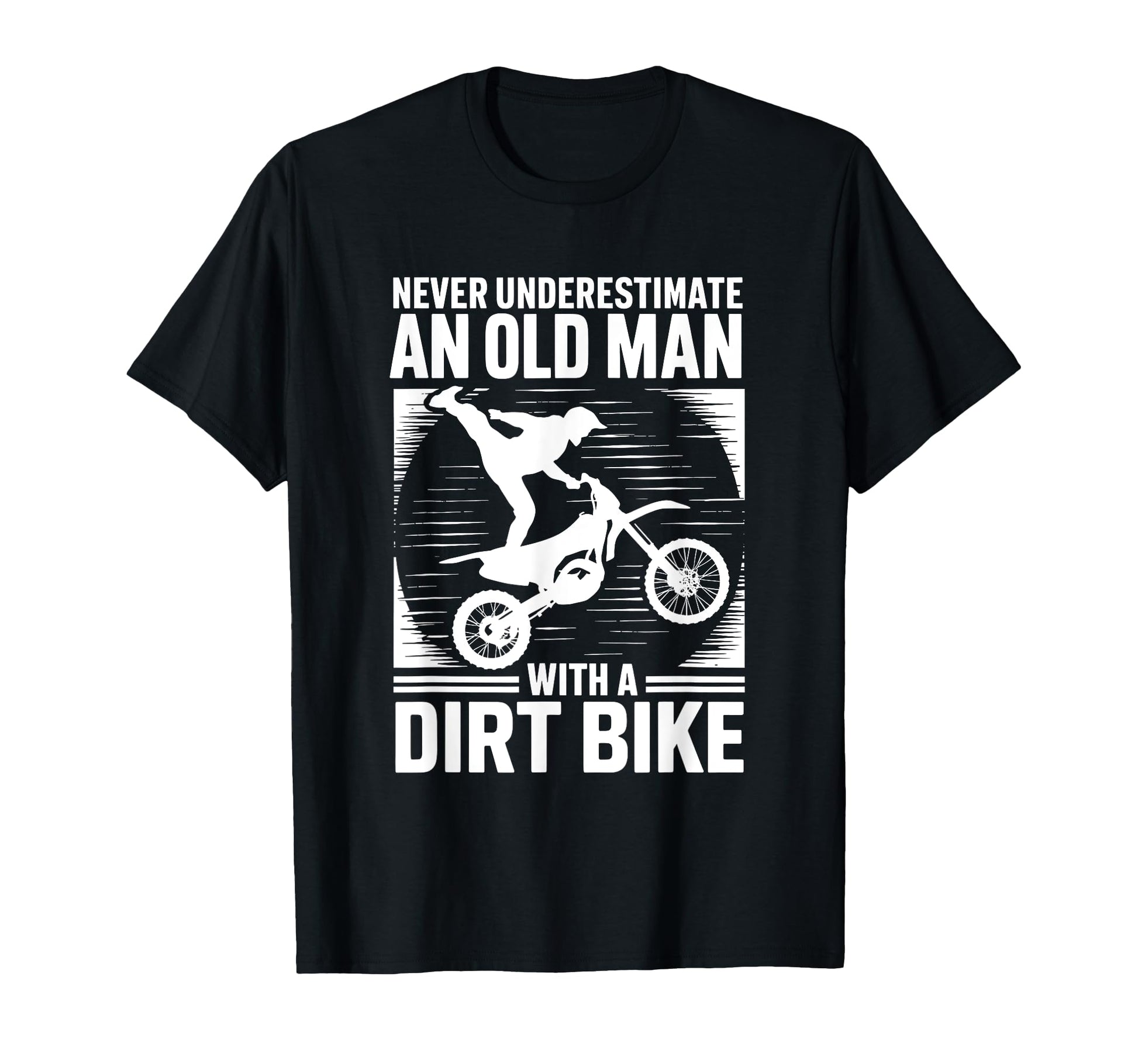 Dirt Bike Art Grandpa Dad Dirtbike T-Shirt - Minimalist Print Men Women - T-Shirt, Sweatshirt, Hoodie