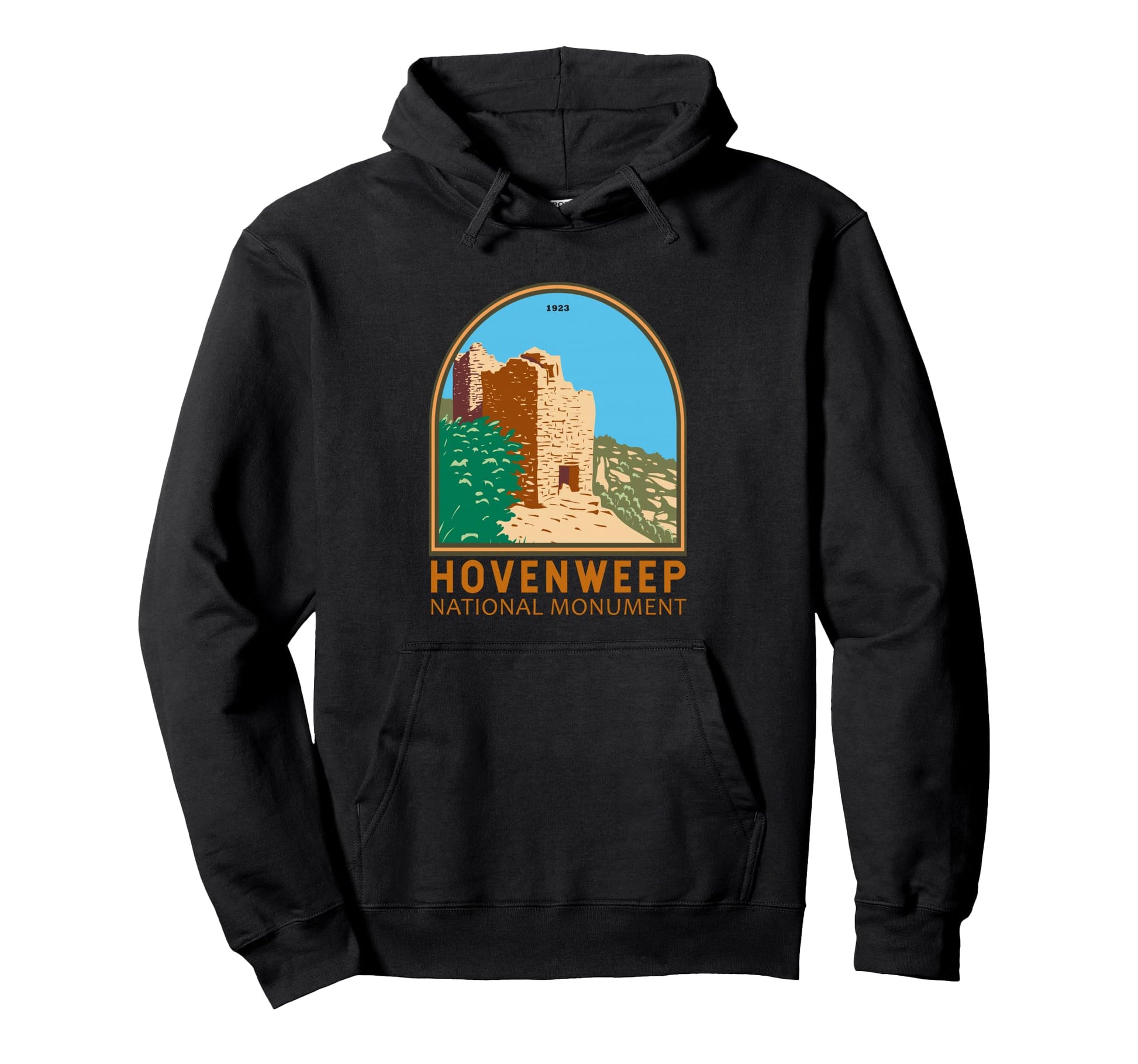 Hovenweep National Monument Emblem Hoodie - Streetwear Style for Adults - T-Shirt, Sweatshirt, Hoodie