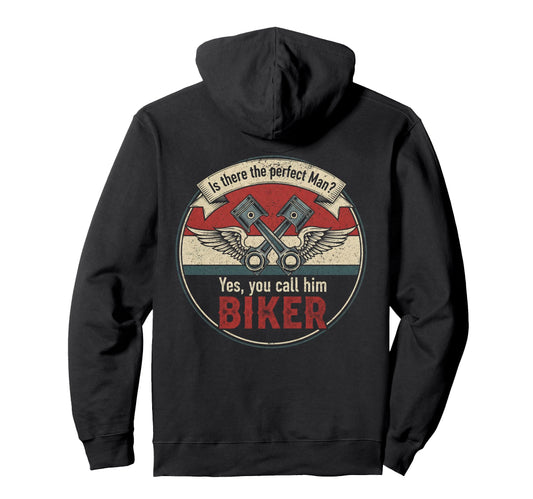 Biker Wings Pistons Motorcycle Funny Hoodie - Unique Graphic Unisex - T-Shirt, Sweatshirt, Hoodie
