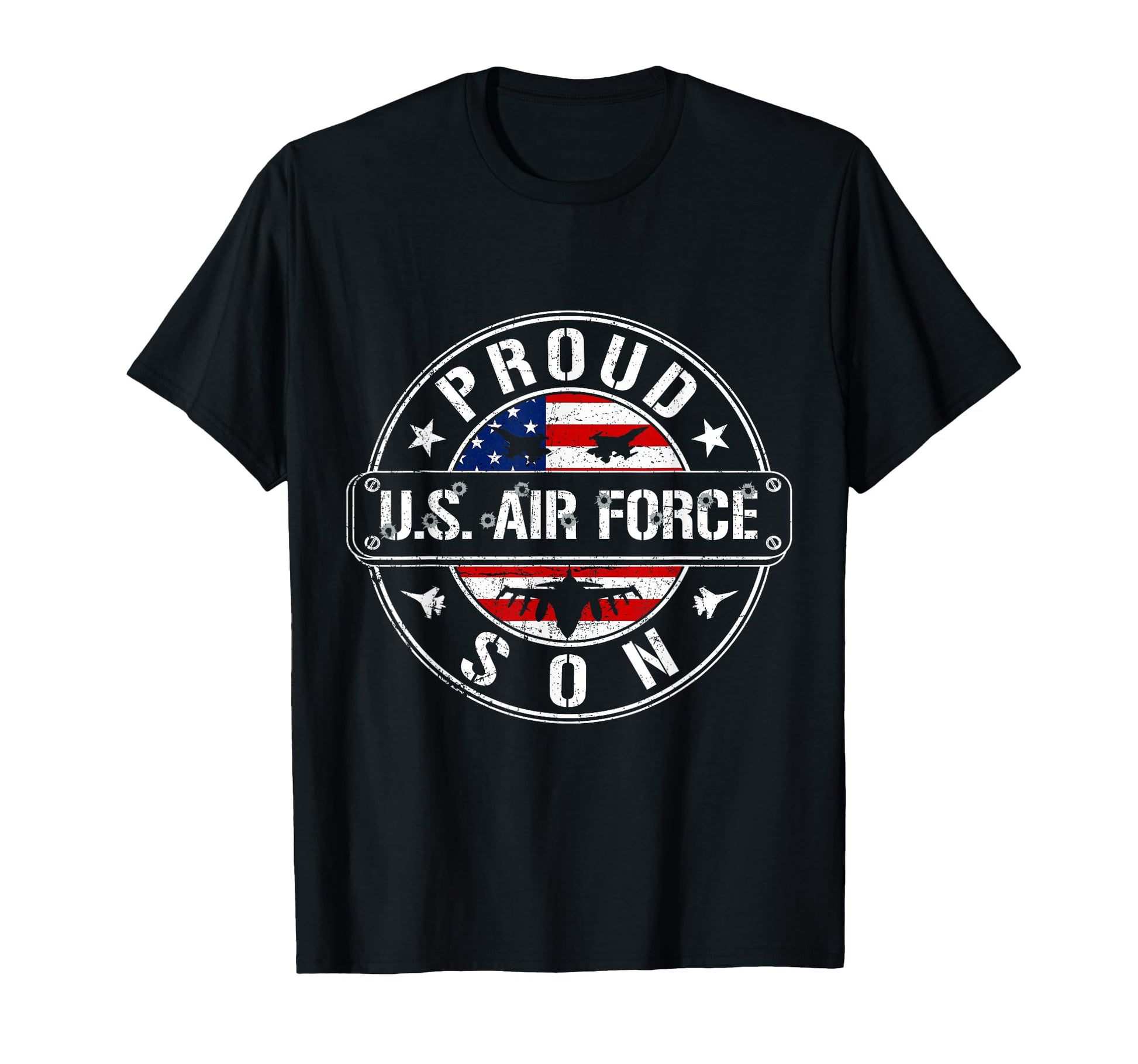 Proud Air Force Son Flag Us T-Shirt - Casual Everyday Wear Men Women - T-Shirt, Sweatshirt, Hoodie