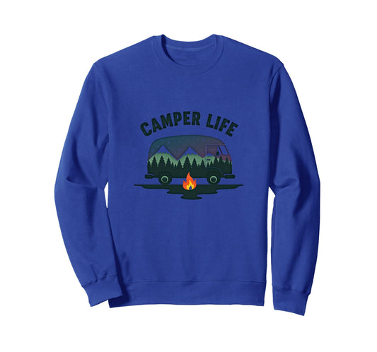 Camper Life Starry Mountain Sweatshirt - Custom Art Print for Adults - T-Shirt, Sweatshirt, Hoodie