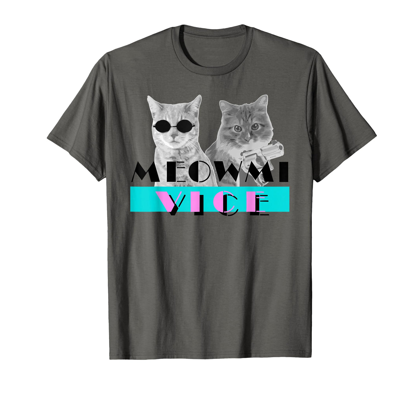 Kitten Meowmi Vice 80S Miami Funny Cat T-Shirt - Novelty Apparel Men Women - T-Shirt, Sweatshirt, Hoodie