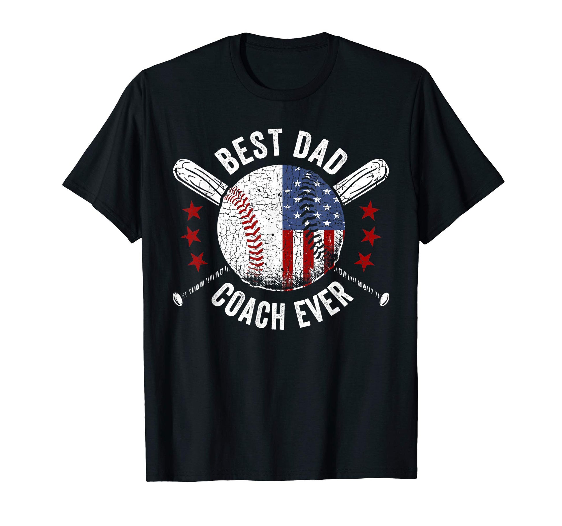 Mens Best Dad Coach Ever Baseball Lover Us T-Shirt - Unique Graphic Unisex - T-Shirt, Sweatshirt, Hoodie
