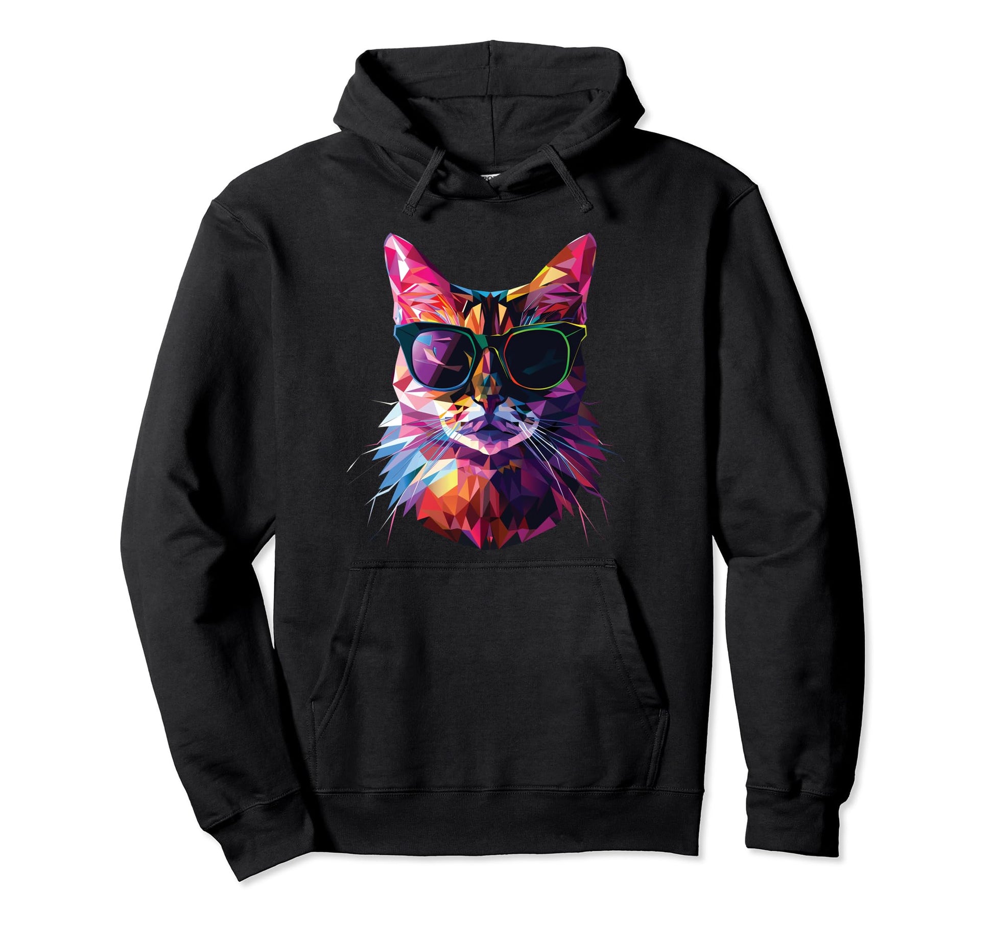Cat Dad Mom Sunglasses Snowshoe Hoodie - Novelty Apparel Men Women - T-Shirt, Sweatshirt, Hoodie