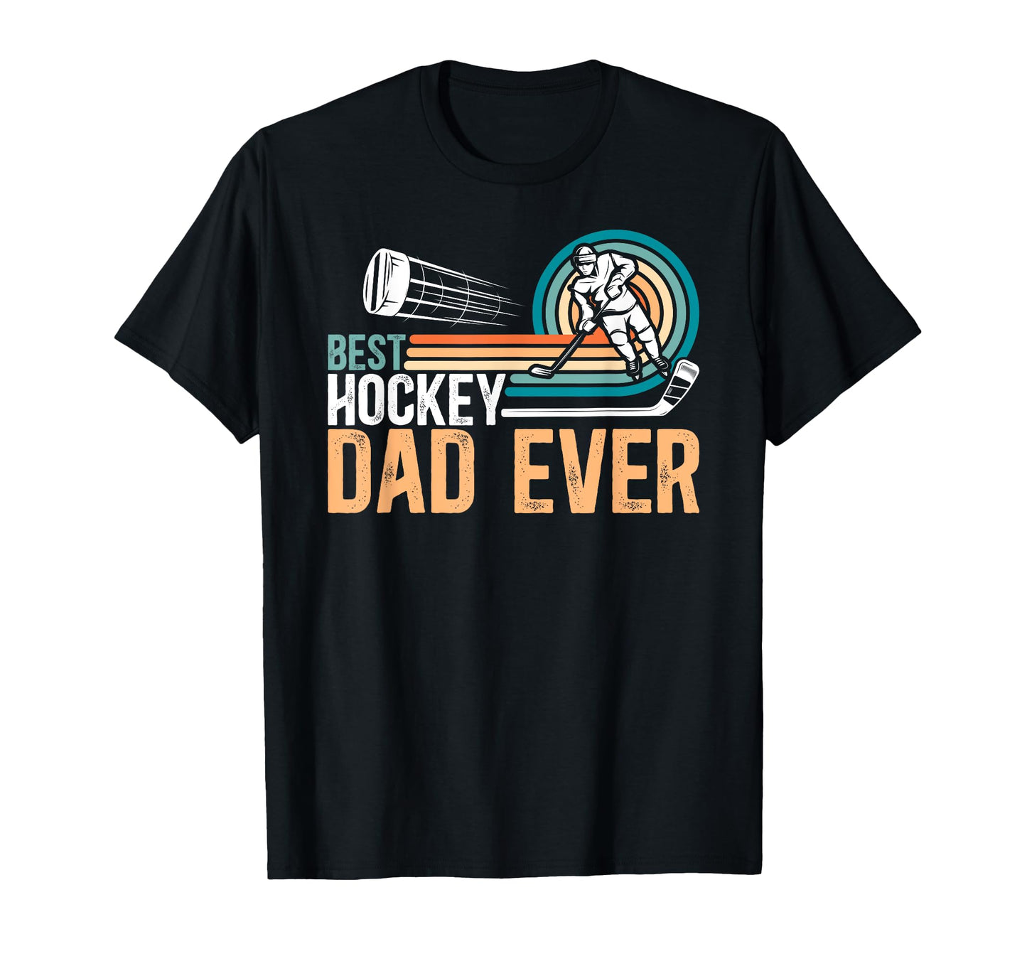 Best Hockey Dad Ever Hockey Father T-Shirt - Custom Art Print for Adults - T-Shirt, Sweatshirt, Hoodie