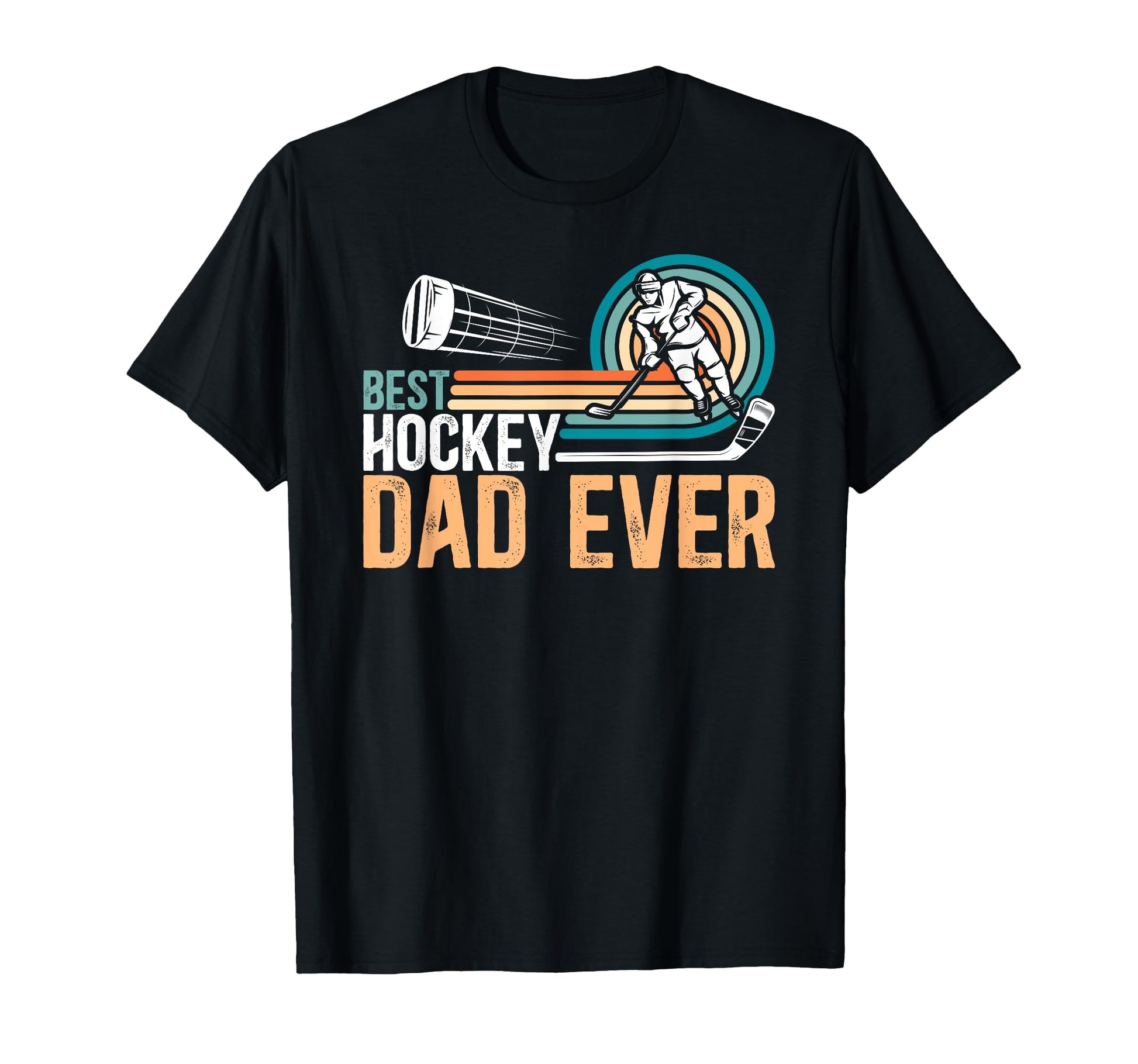 Best Hockey Dad Ever Hockey Father T-Shirt - Custom Art Print for Adults - T-Shirt, Sweatshirt, Hoodie