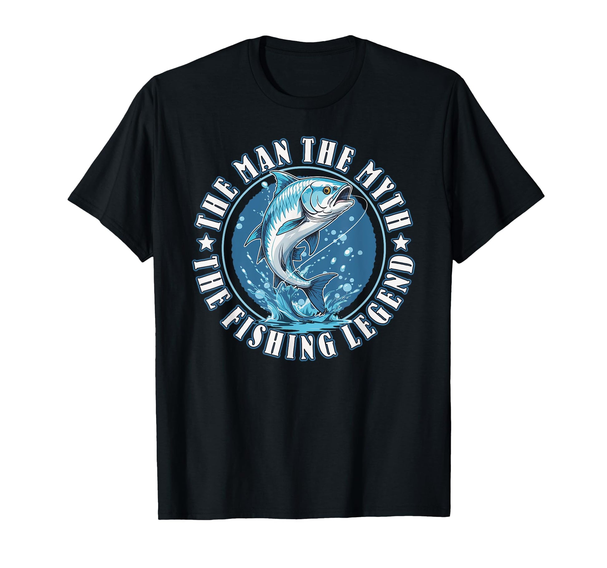 Funny Angler Myth Fishing Legend Dad T-Shirt - Graphic Print Men Women - T-Shirt, Sweatshirt, Hoodie