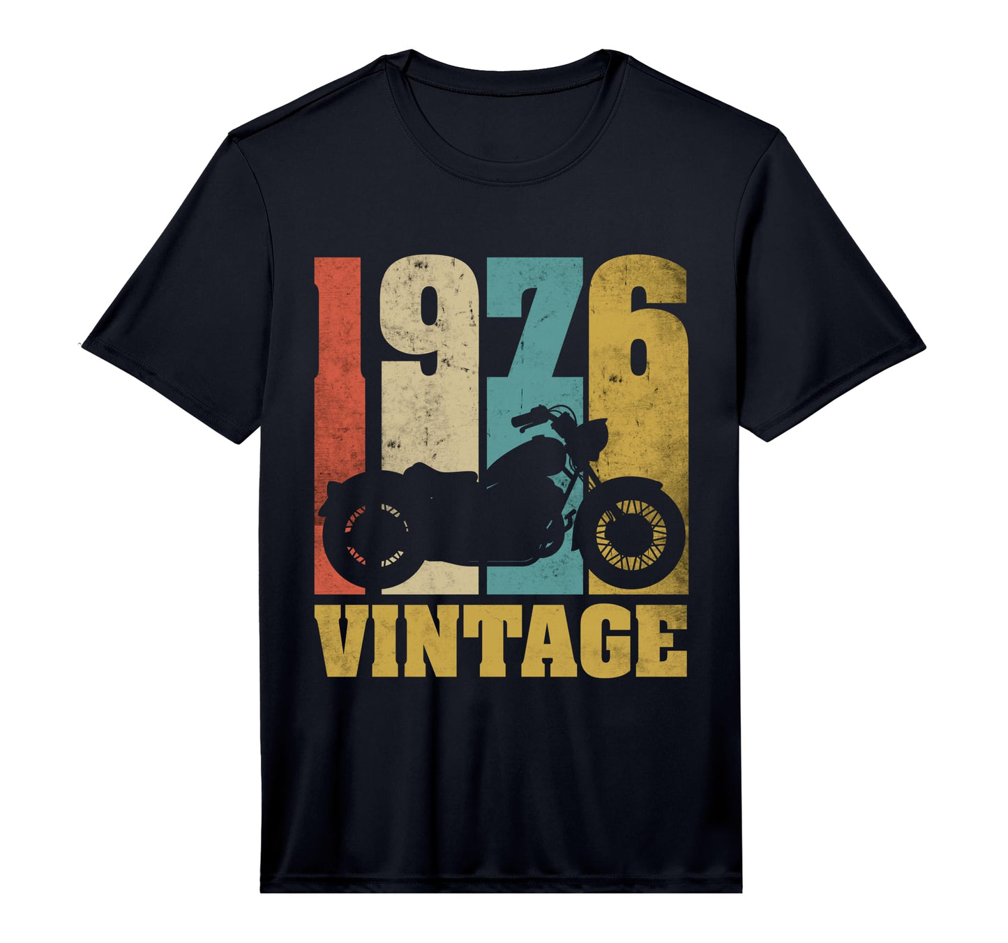 Mens 1976 Motorcycle 50Th Birthday T-Shirt - Custom Art Print Men Women - T-Shirt, Sweatshirt, Hoodie