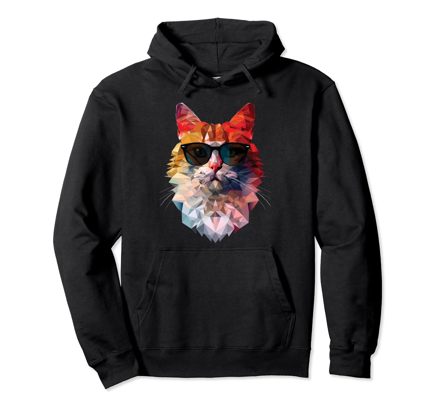 Cat Dad Mom Sunglasses Turkish Van Hoodie - Casual Everyday Wear Unisex - T-Shirt, Sweatshirt, Hoodie