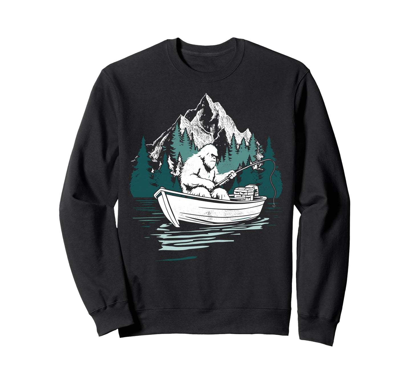 Bassquatch Sasquatch Fisher Sweatshirt - Casual Everyday Wear for Adults - T-Shirt, Sweatshirt, Hoodie