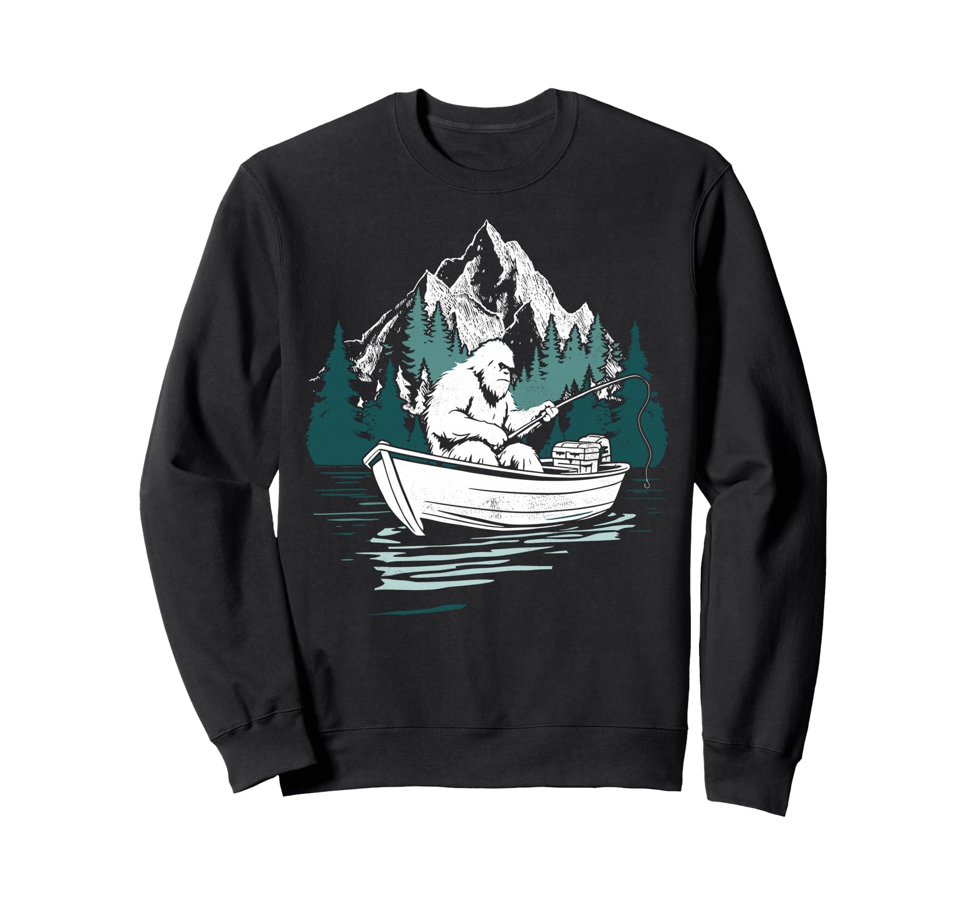 Bassquatch Sasquatch Fisher Sweatshirt - Casual Everyday Wear for Adults - T-Shirt, Sweatshirt, Hoodie